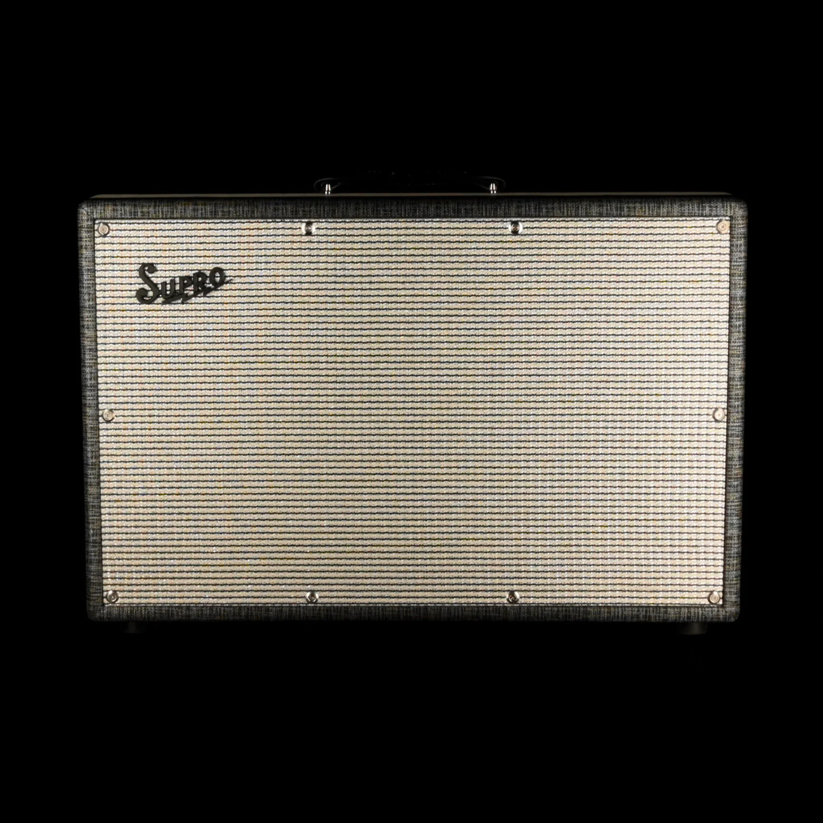 Pre Owned Supro Statesman Guitar Amp Head With 2x12" Guitar Amp Cabinet Grey - Image 13