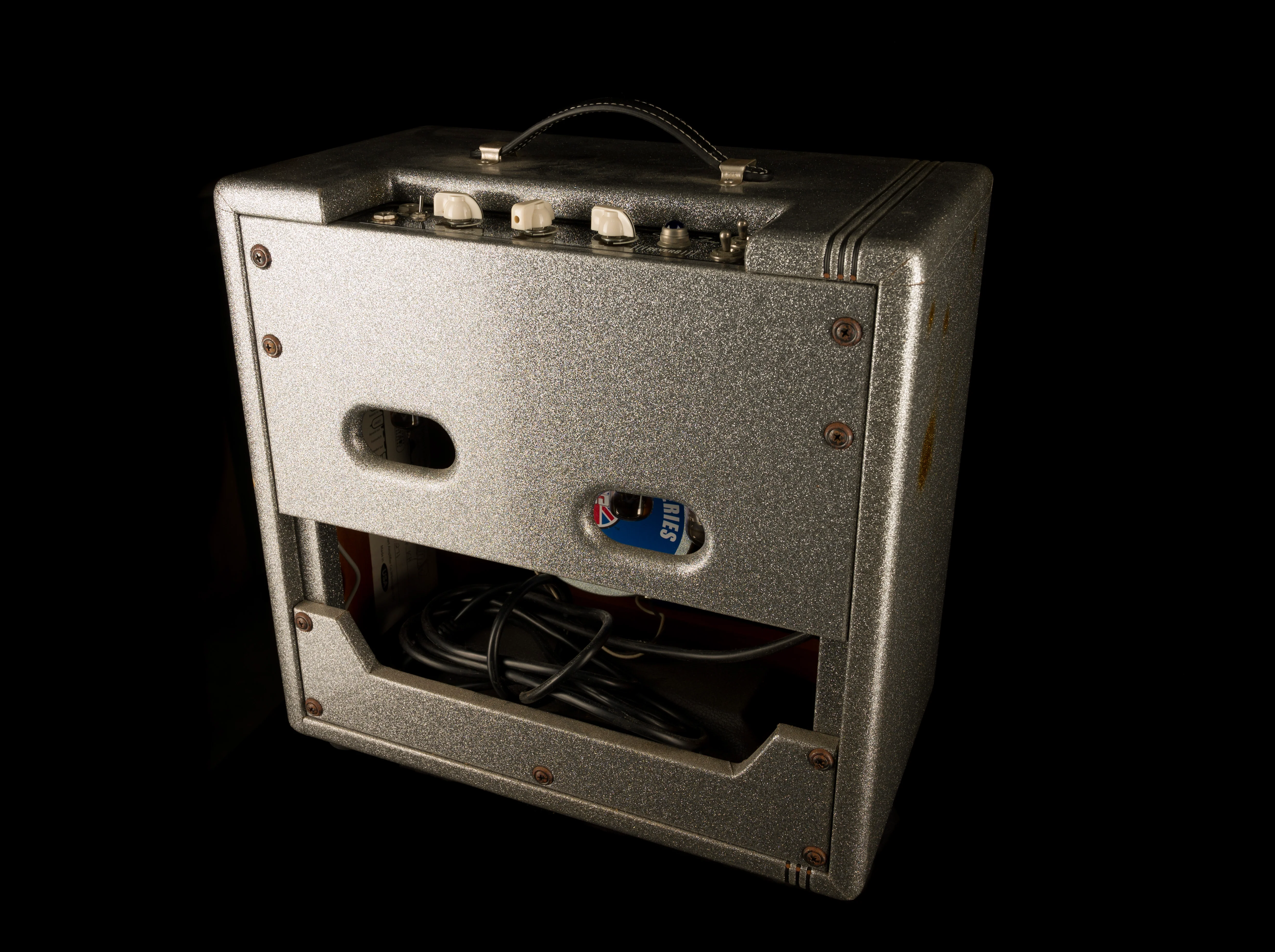 Pre Owned Swart Special Edition Space Tone Reverb Silver Sparkle Guitar Amp Combo with Footswitch - Image 10