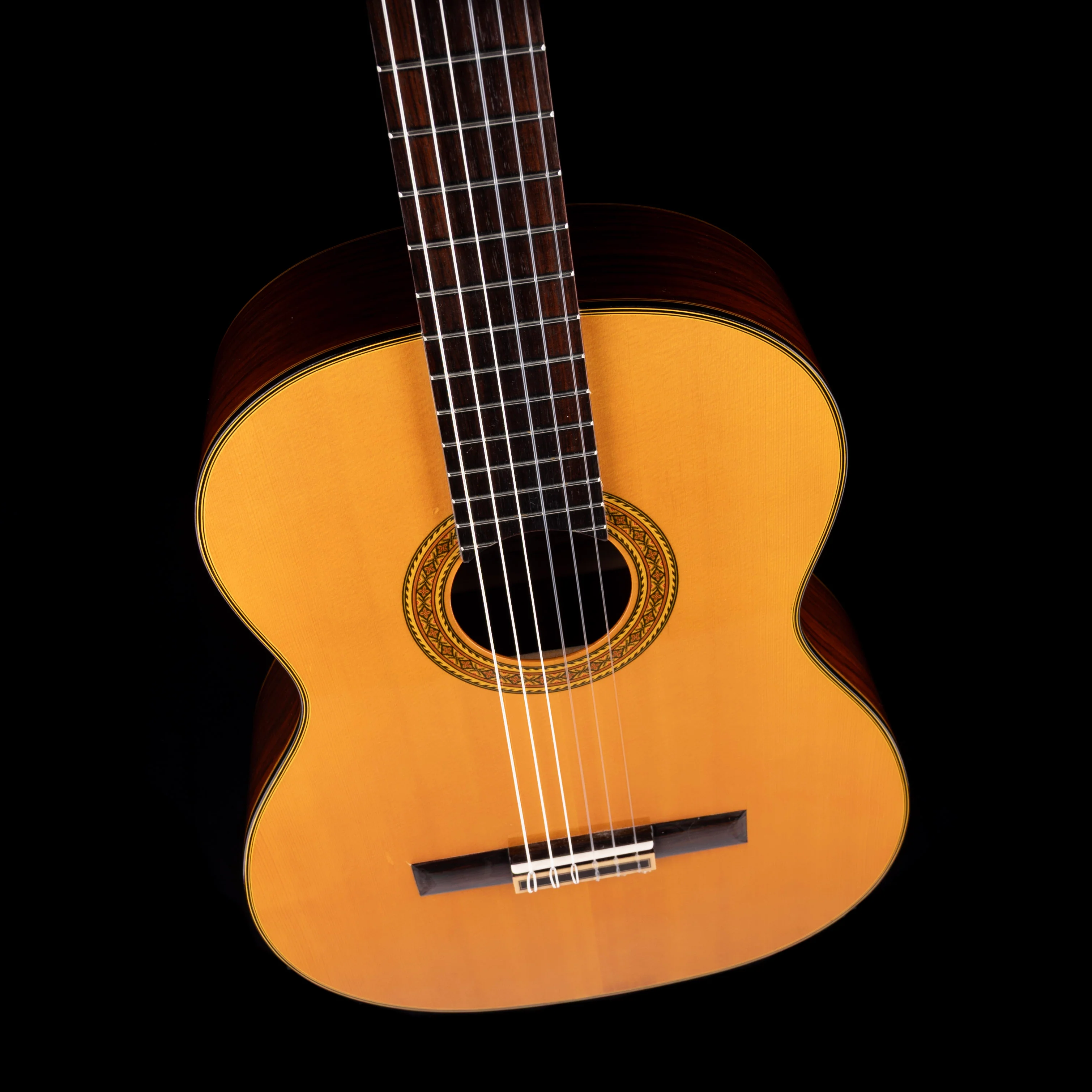 Pre Owned Takamine Made In Japan Model C-128 Nylon Classical Guitar Natural - Image 3