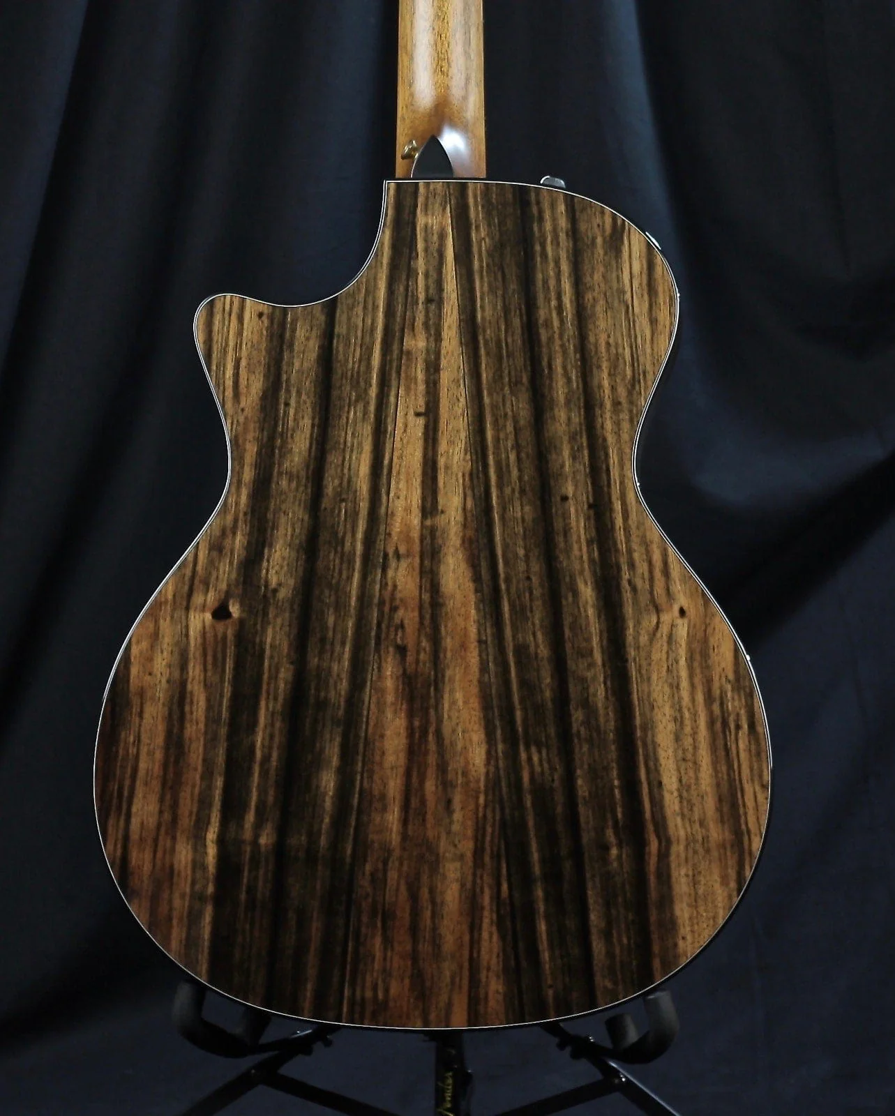 Pre Owned Taylor Custom GA Grand Auditorium Acoustic Electric Guitar Macassar Ebony Back & Sides Spruce Top OHSC - Image 6