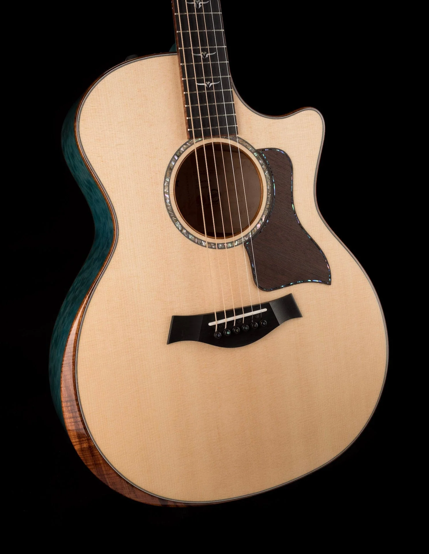 Pre Owned Taylor Custom GA Grand Auditorium Koi Blue with Case - Image 8