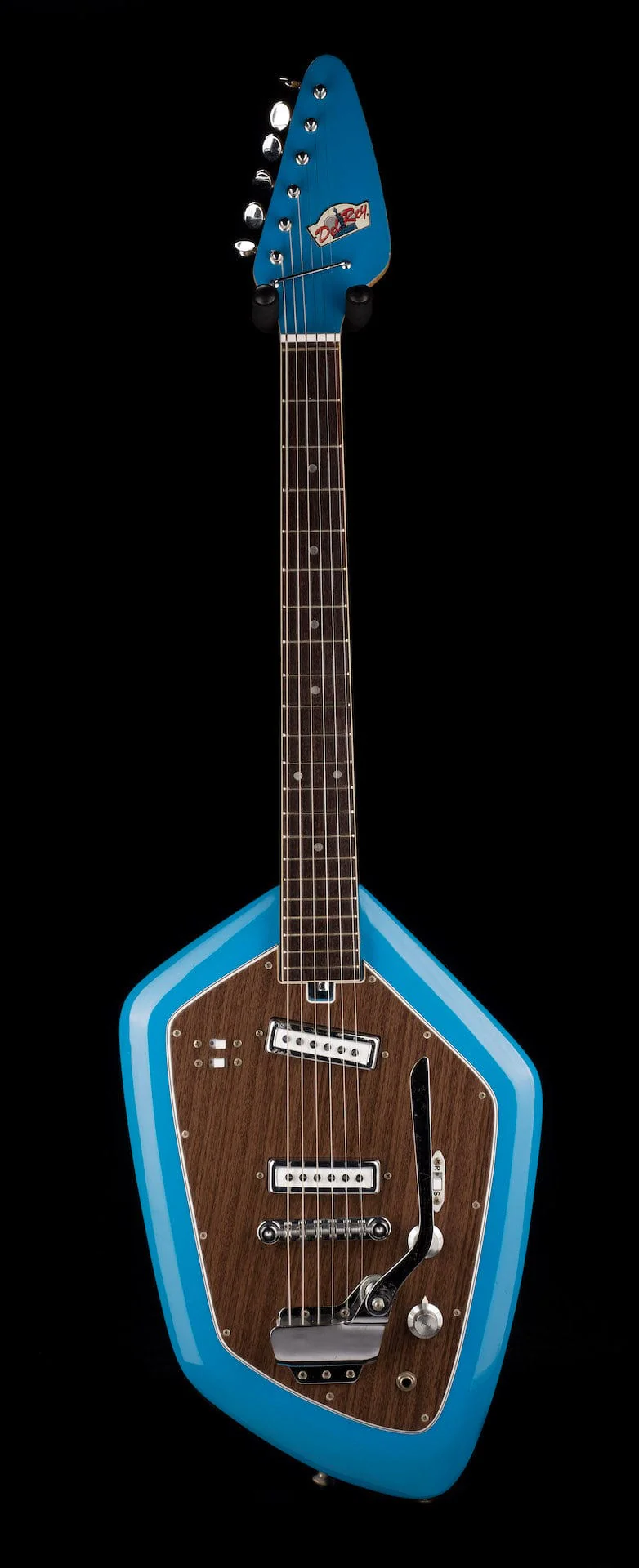 Vintage Teisco Del Rey 60's EV-2T Blue With Case - Image 2