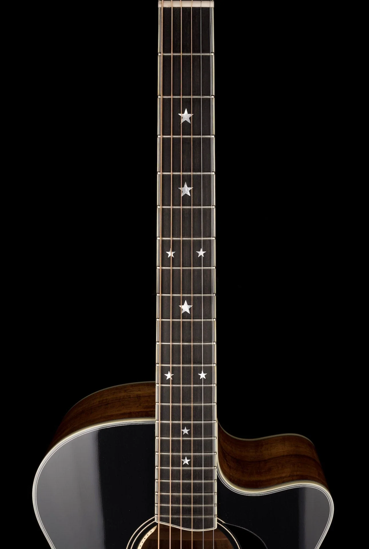Pre-Owned Thomas Trapper Deluxe Auditorium Acoustic Electric Black w Hiscox Case - Image 12