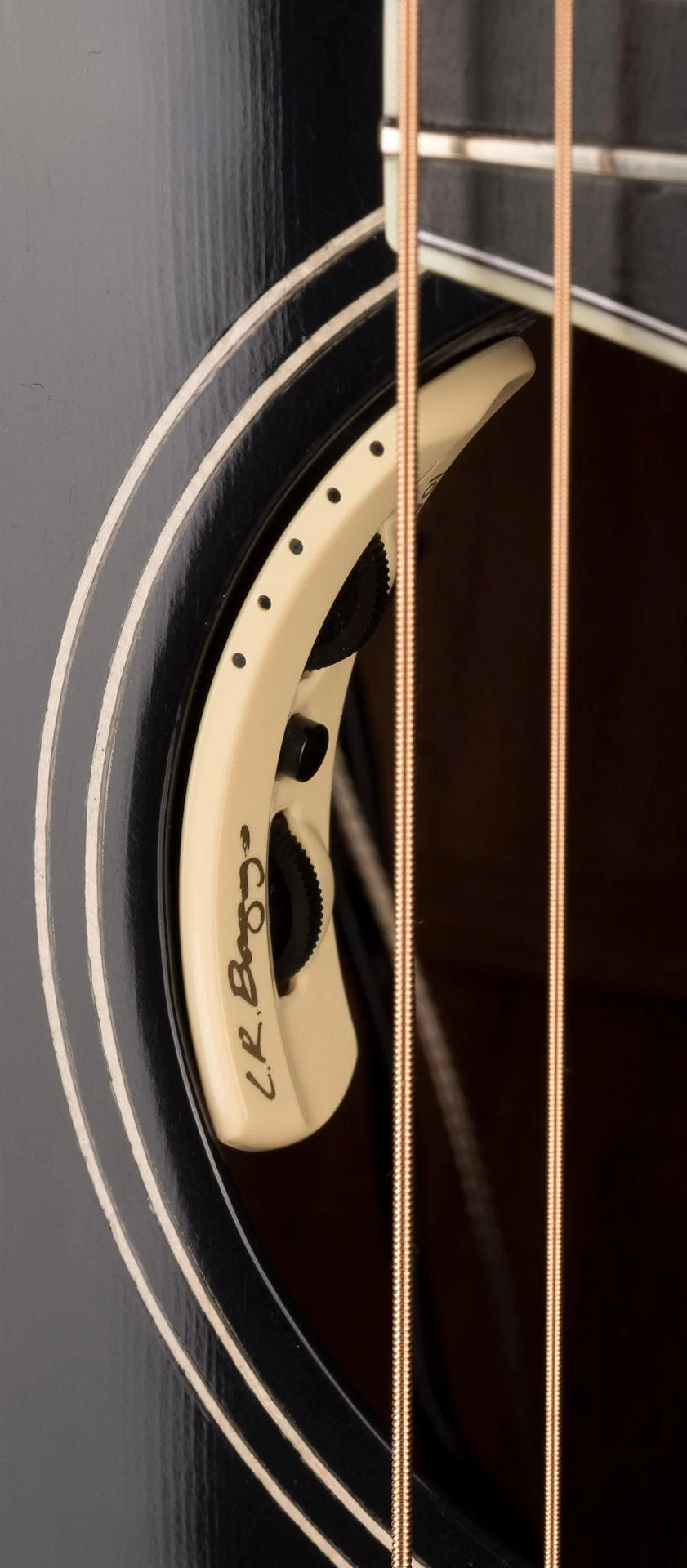 Pre-Owned Thomas Trapper Deluxe Auditorium Acoustic Electric Black w Hiscox Case - Image 8