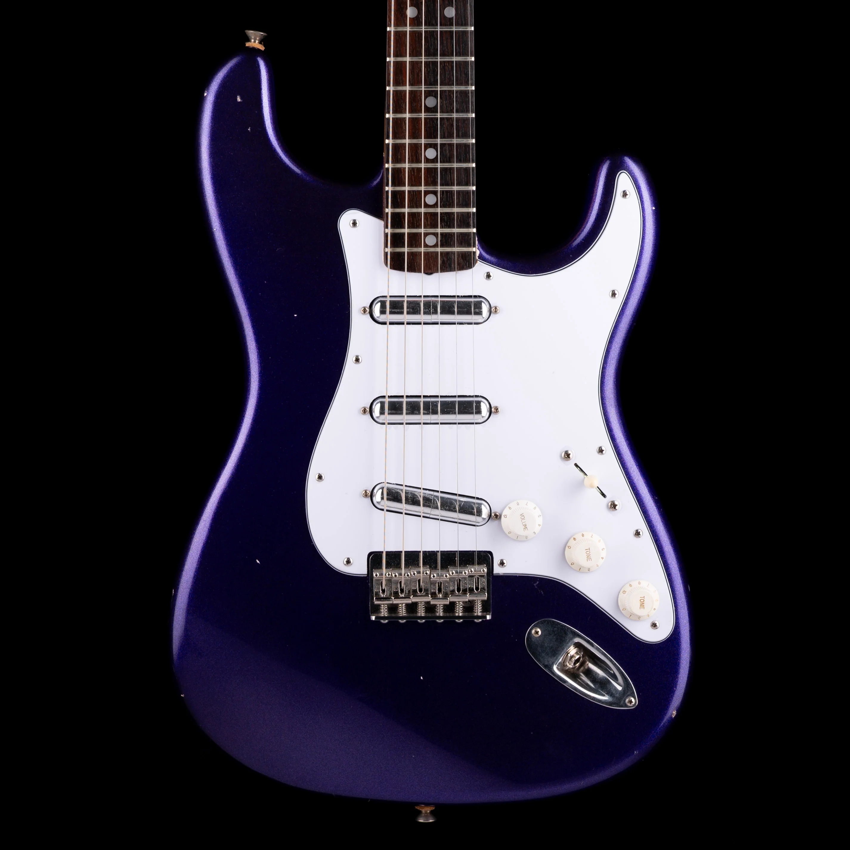 Pre Owned Partscaster Doom Gloom Body Tokai Neck Goldstar Viking Purple Electric Guitar