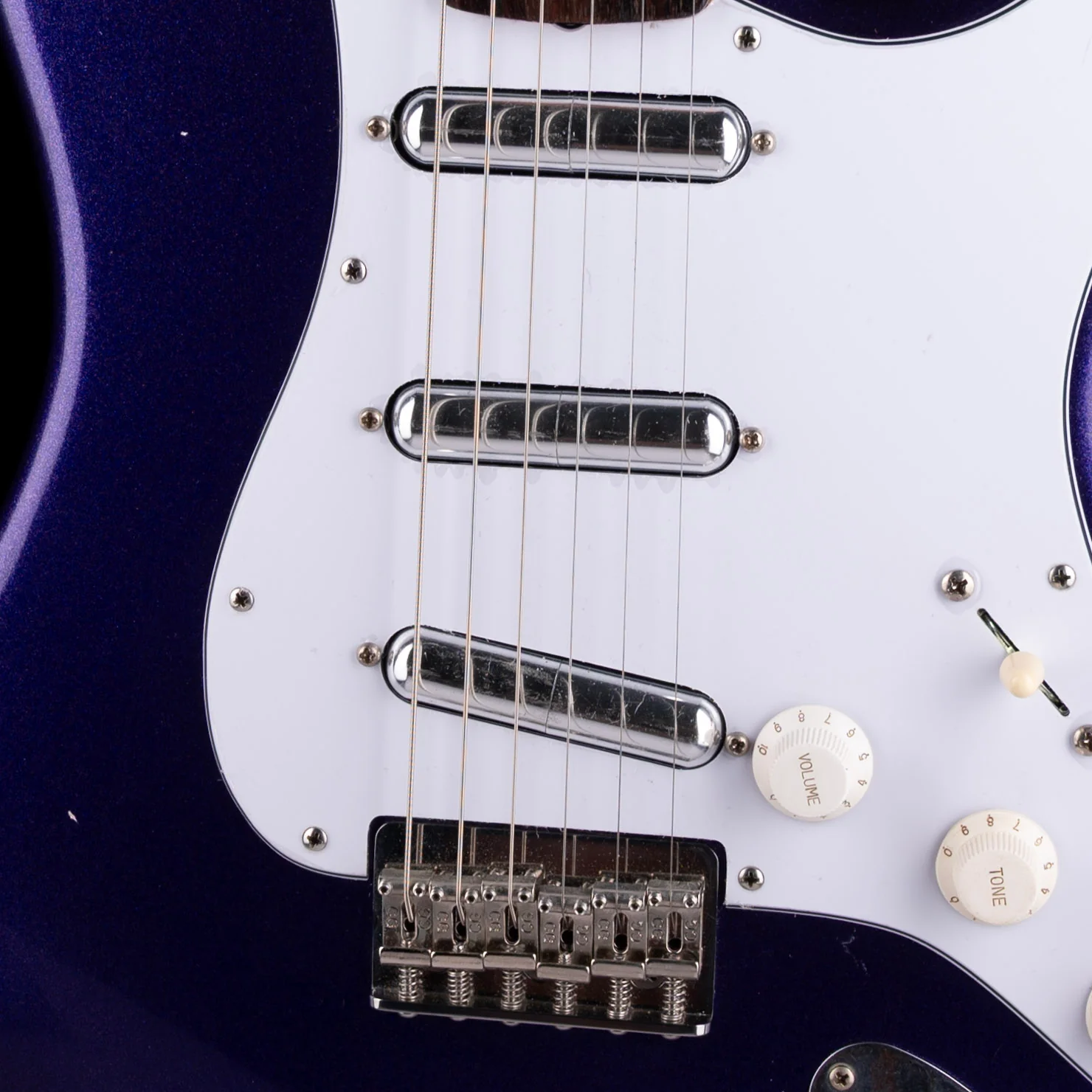 Pre Owned Partscaster Doom Gloom Body Tokai Neck Goldstar Viking Purple Electric Guitar - Image 4