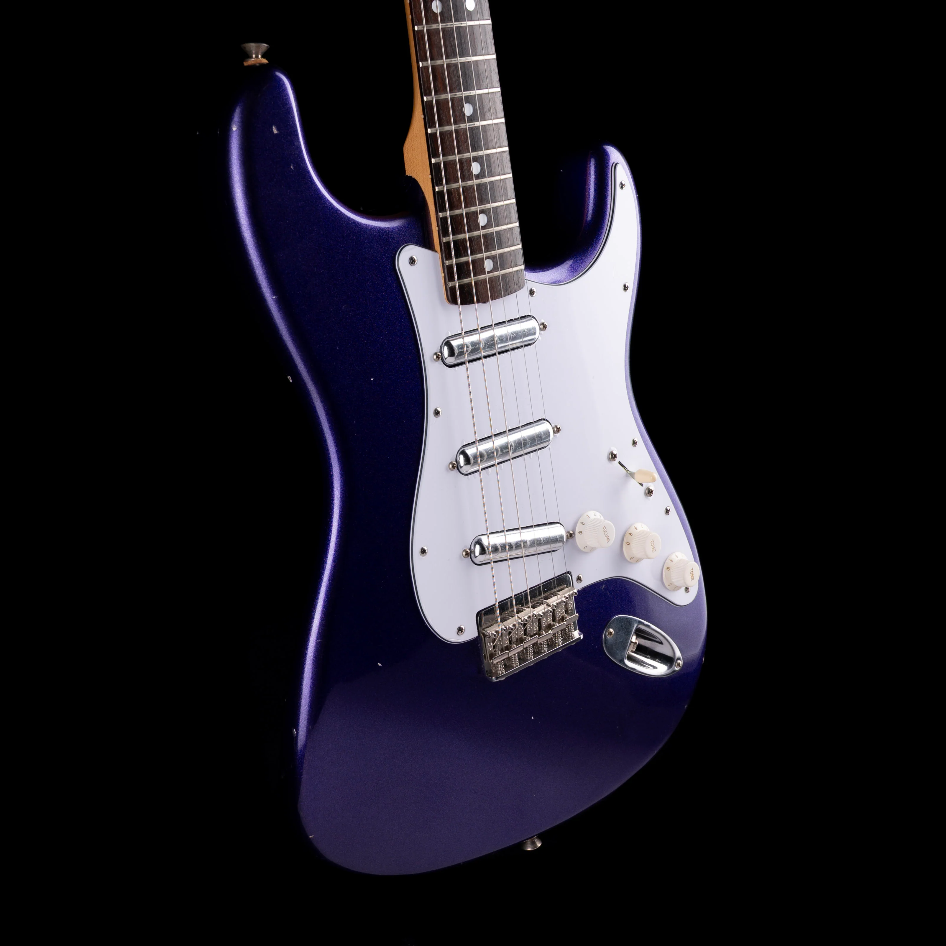 Pre Owned Partscaster Doom Gloom Body Tokai Neck Goldstar Viking Purple Electric Guitar - Image 6