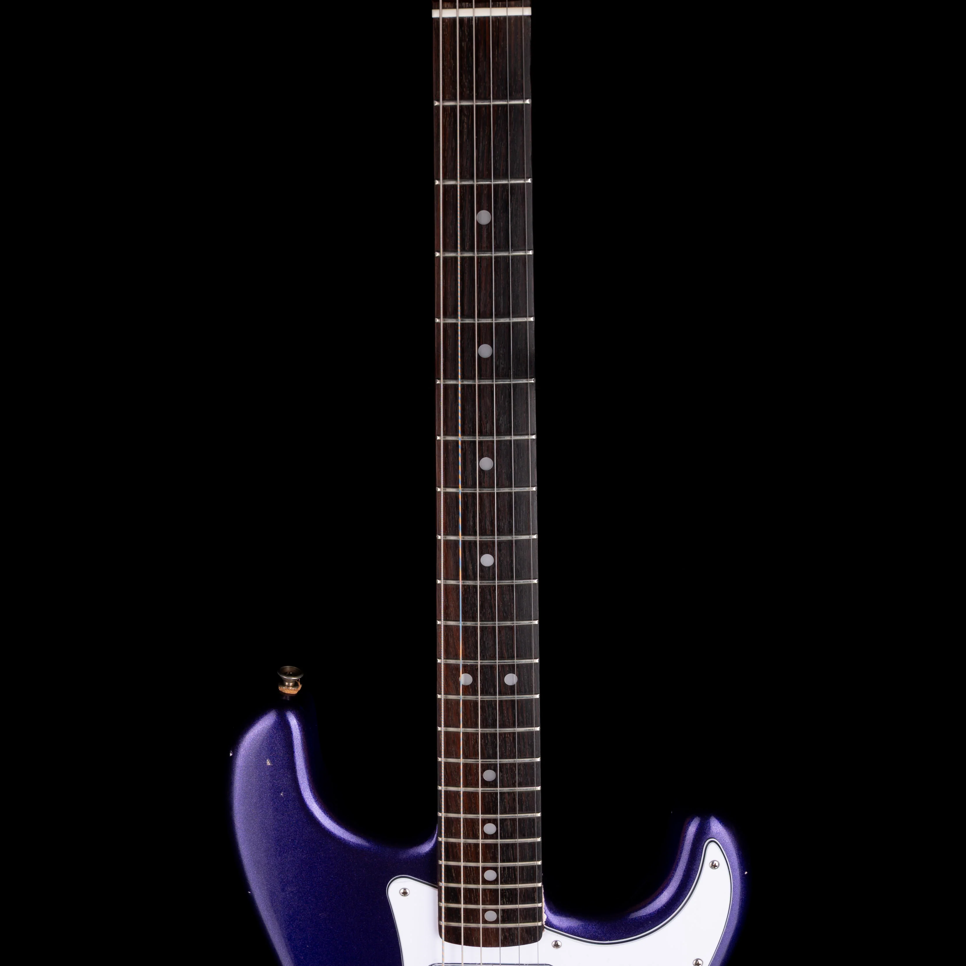 Pre Owned Partscaster Doom Gloom Body Tokai Neck Goldstar Viking Purple Electric Guitar - Image 7