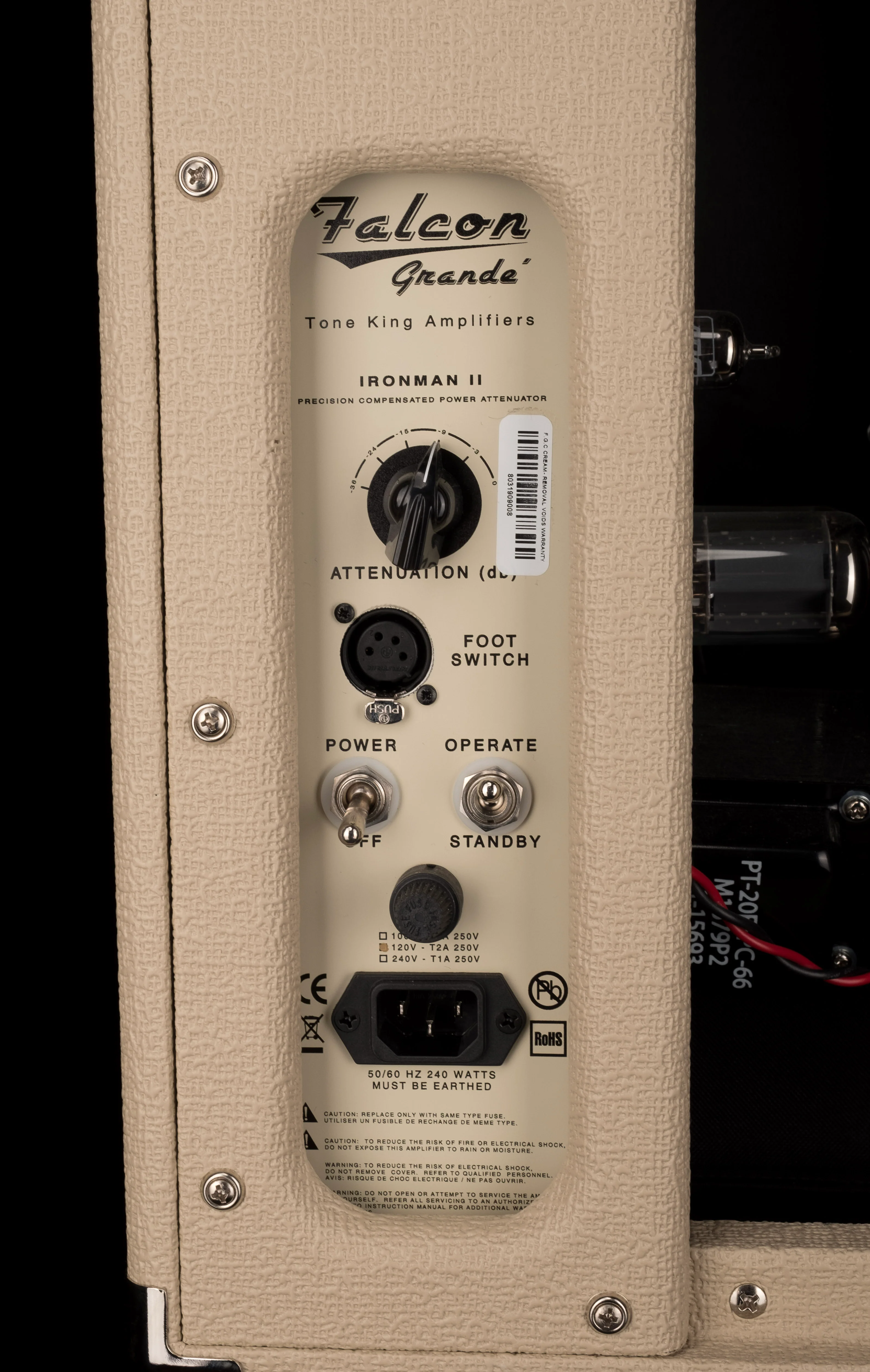 Pre Owned Tone King Falcon Grande 1x12" Cream Guitar Amp Combo With Footswitch - Image 8