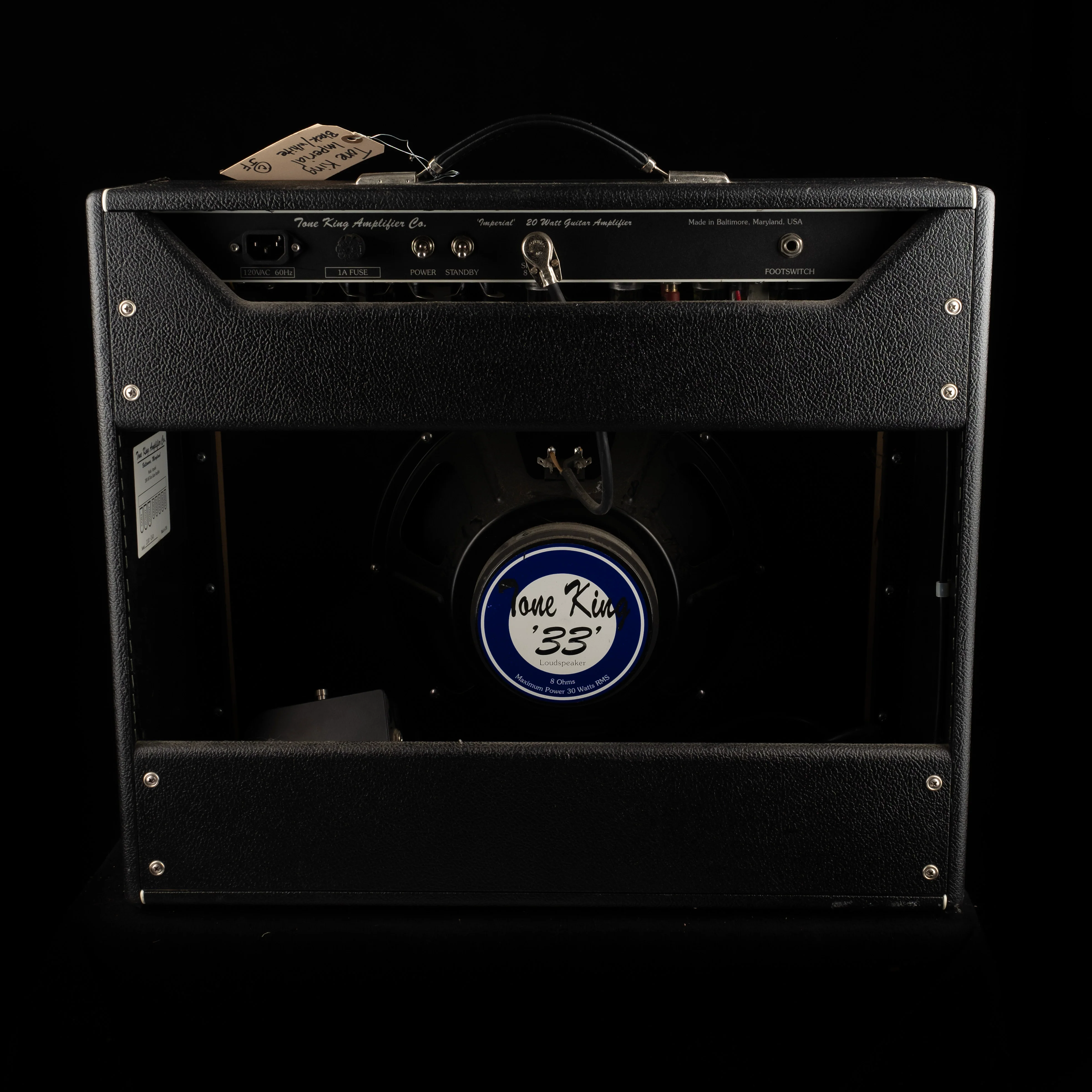 Pre Owned Tone King Imperial Mk I Tube Guitar Amp Combo With Footswitch and Cover - Image 6