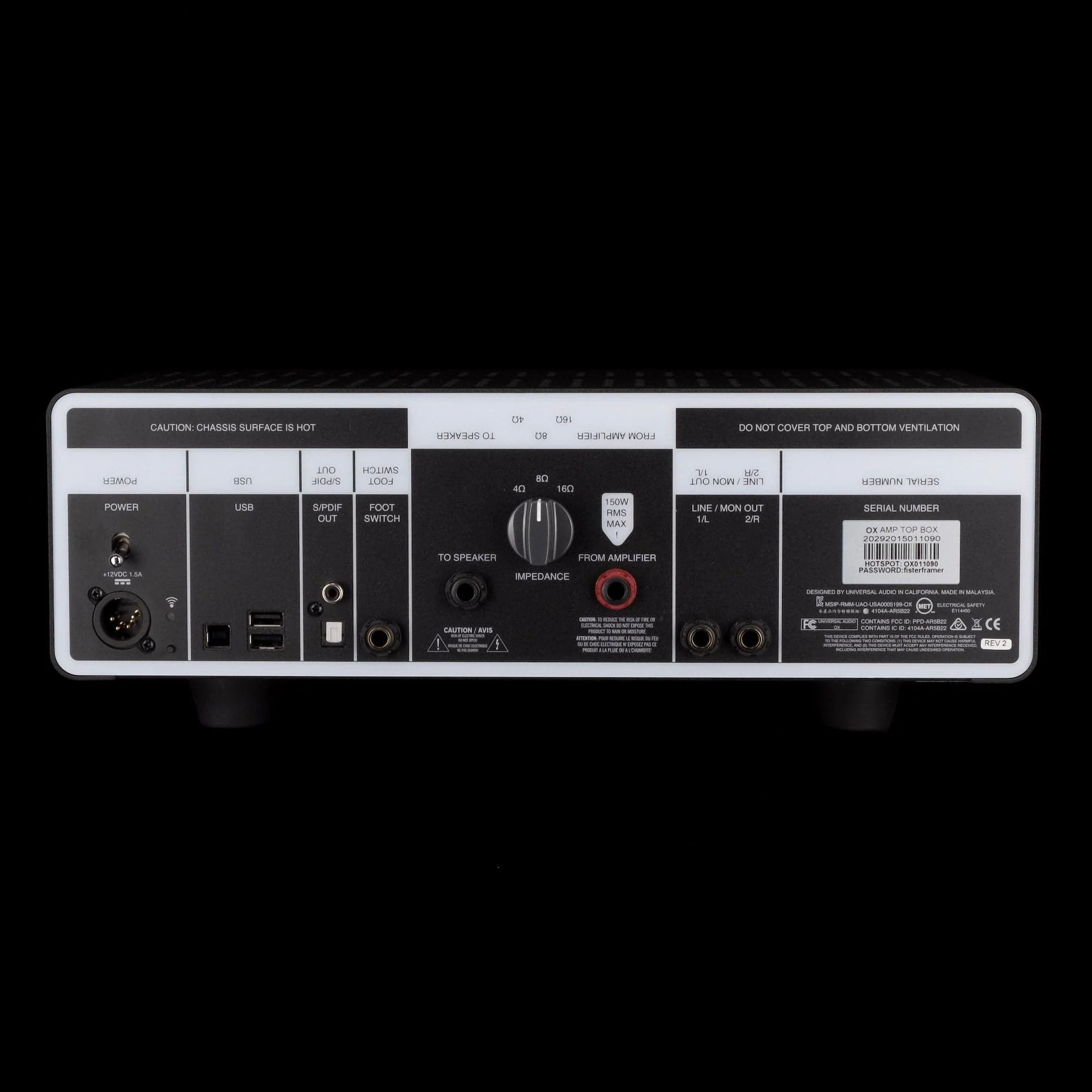 Pre Owned Universal Audio OX Amp Top Box Speaker Simulator With Adapter - Image 8