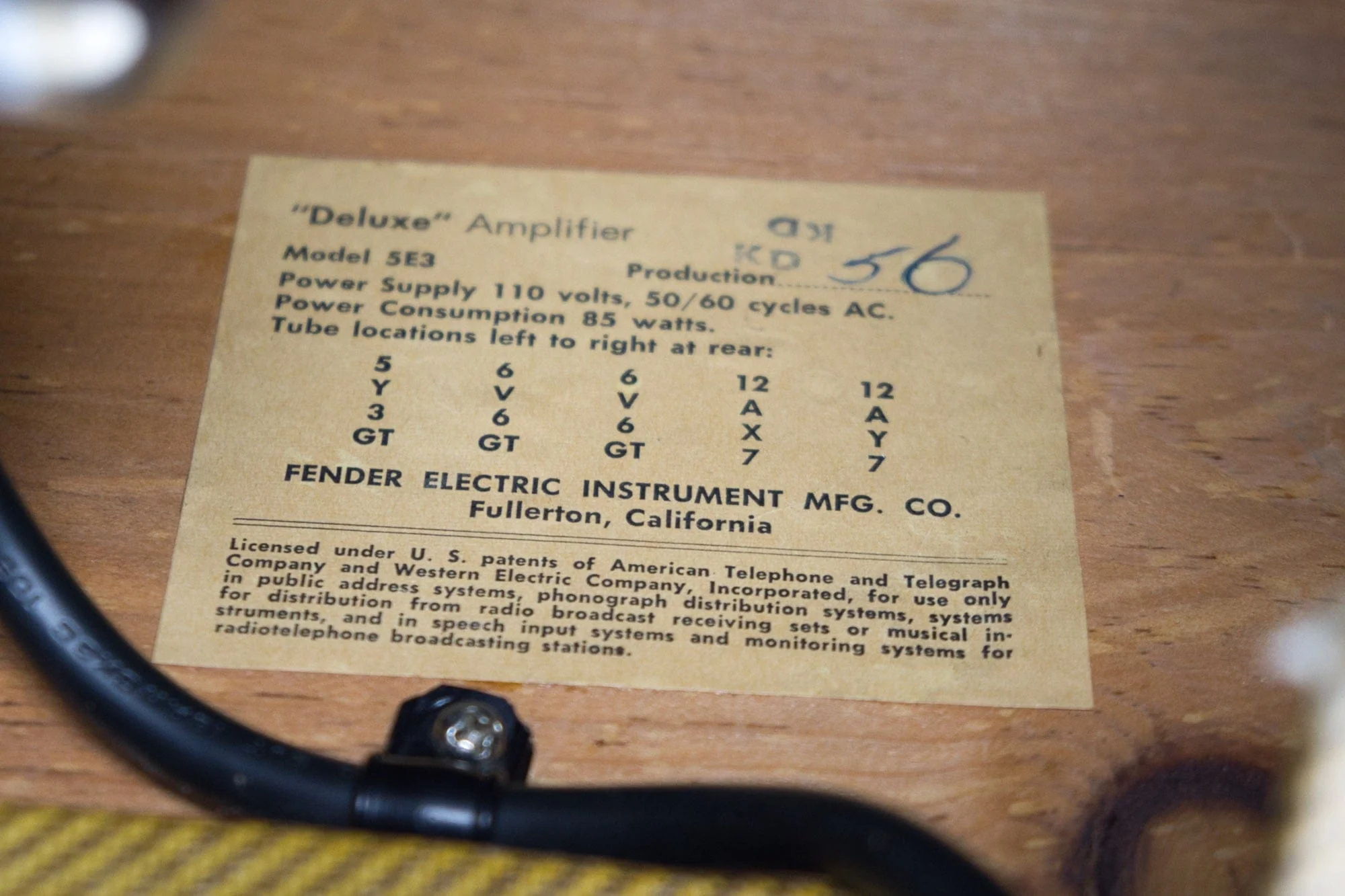 Pre-Owned Vintage 1957 Fender Deluxe Tweed 5E3 Circuit - Image 12