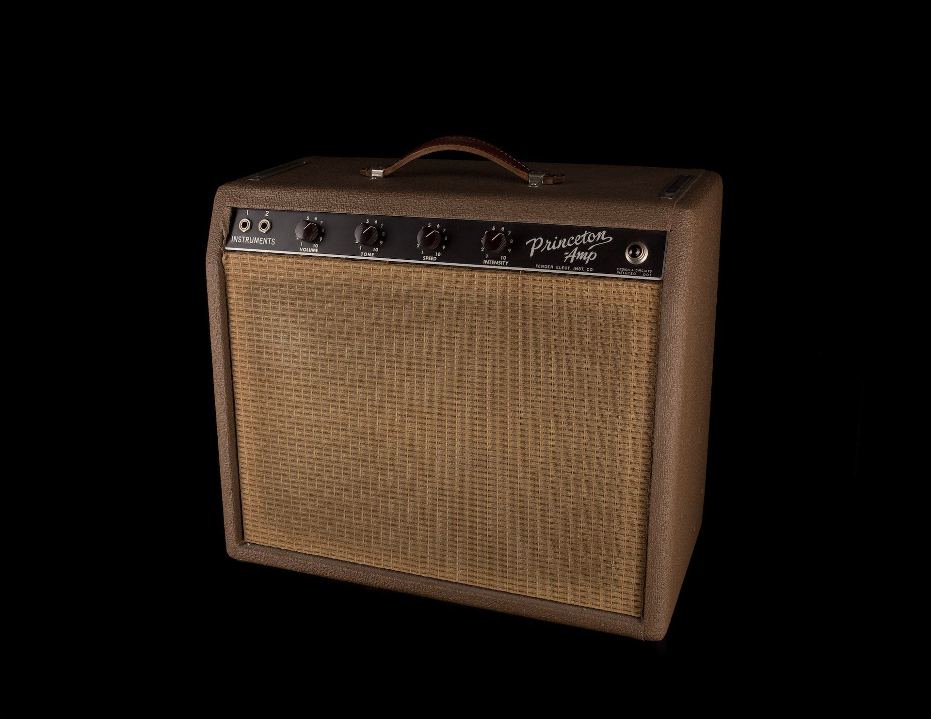 Vintage 1962 Brown Fender Princeton Guitar Amp Combo - Image 2