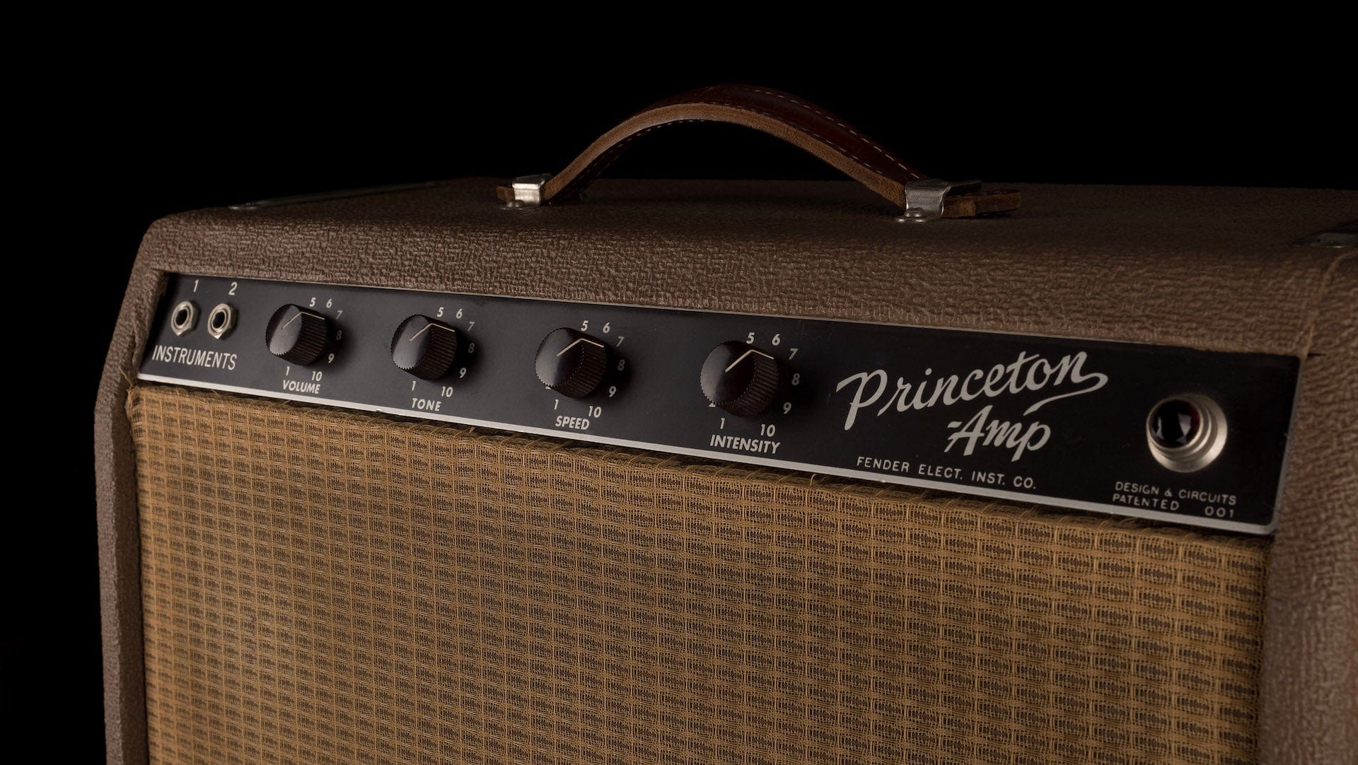 Vintage 1962 Brown Fender Princeton Guitar Amp Combo - Image 3