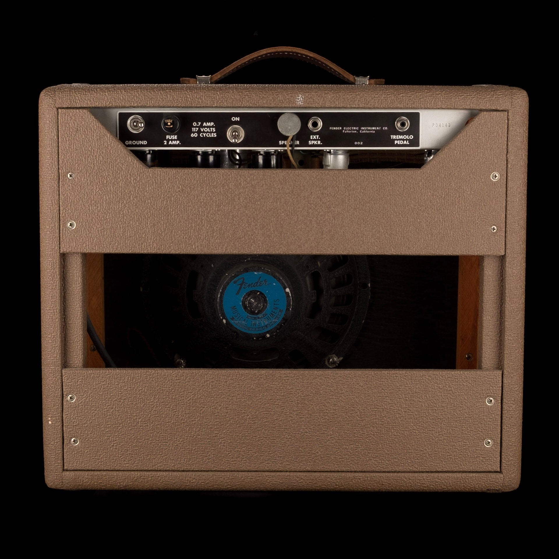 Vintage 1962 Brown Fender Princeton Guitar Amp Combo - Image 8