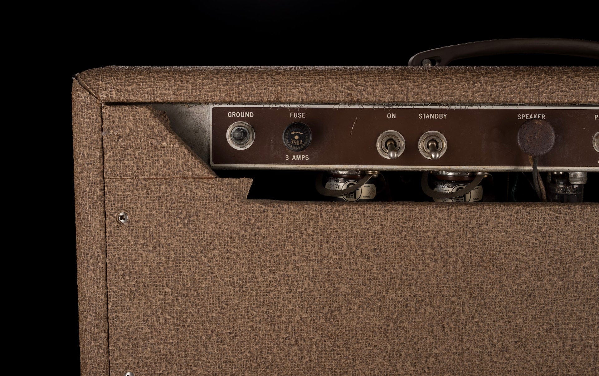 Vintage 1963 Pre-CBS Fender Concert Brown Guitar Amp Combo - Image 12