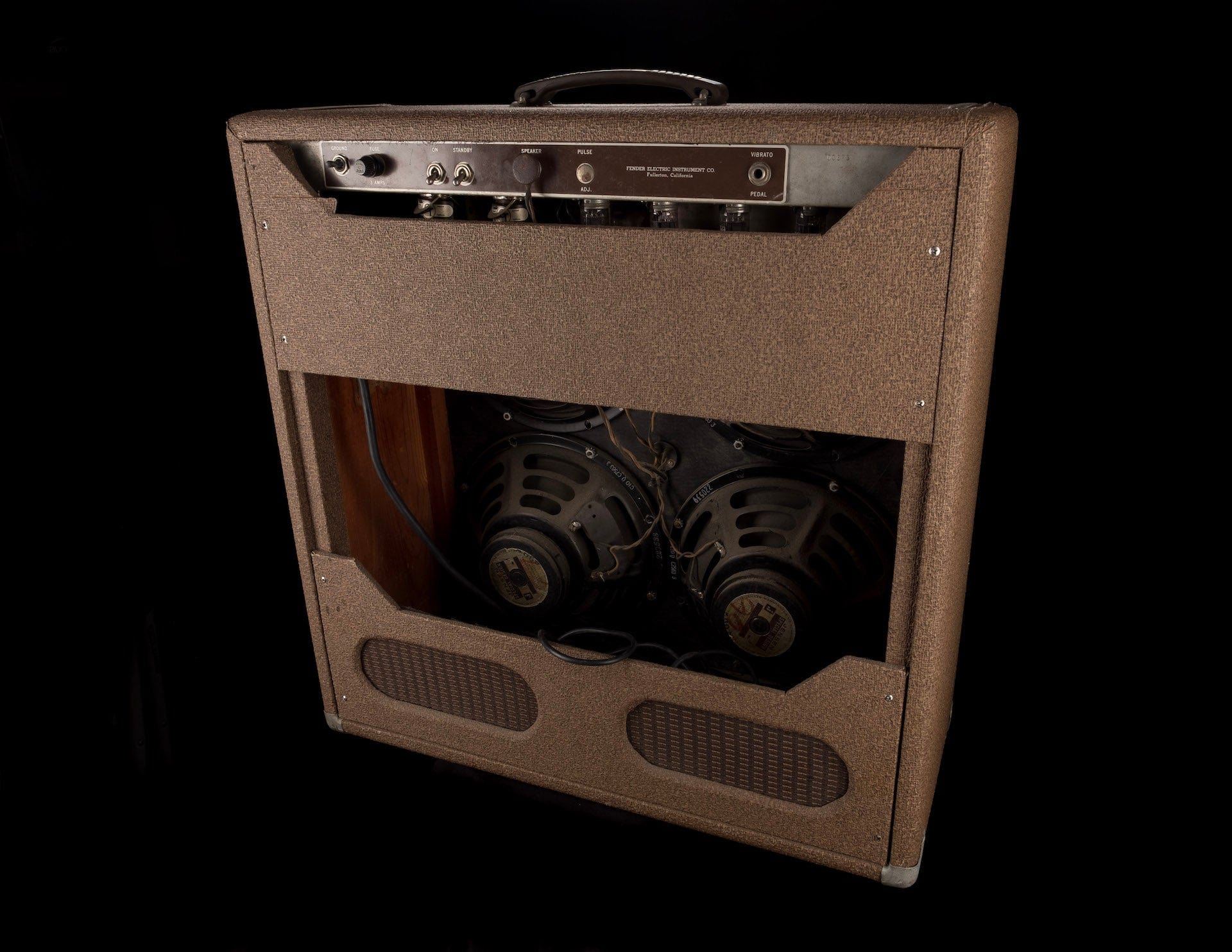 Vintage 1963 Pre-CBS Fender Concert Brown Guitar Amp Combo - Image 17
