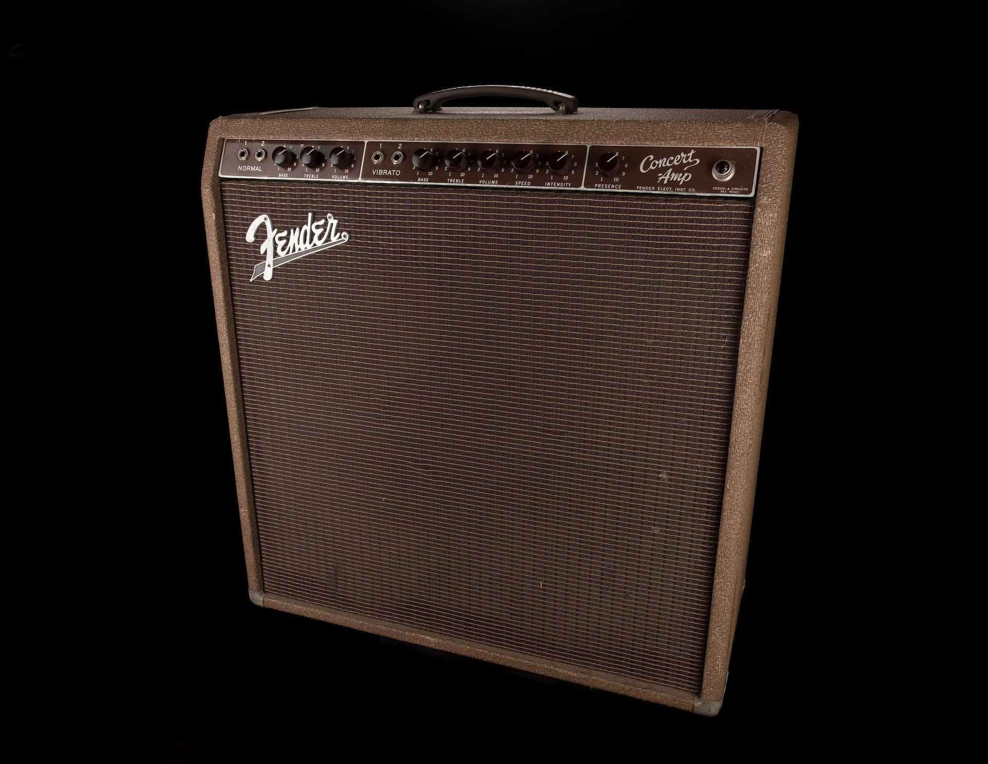 Vintage 1963 Pre-CBS Fender Concert Brown Guitar Amp Combo - Image 2