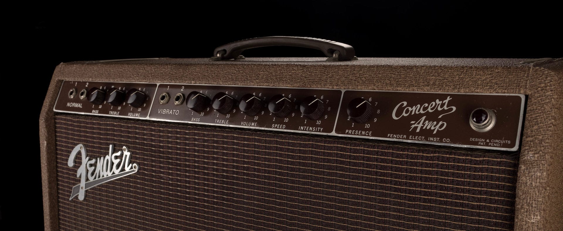 Vintage 1963 Pre-CBS Fender Concert Brown Guitar Amp Combo - Image 3