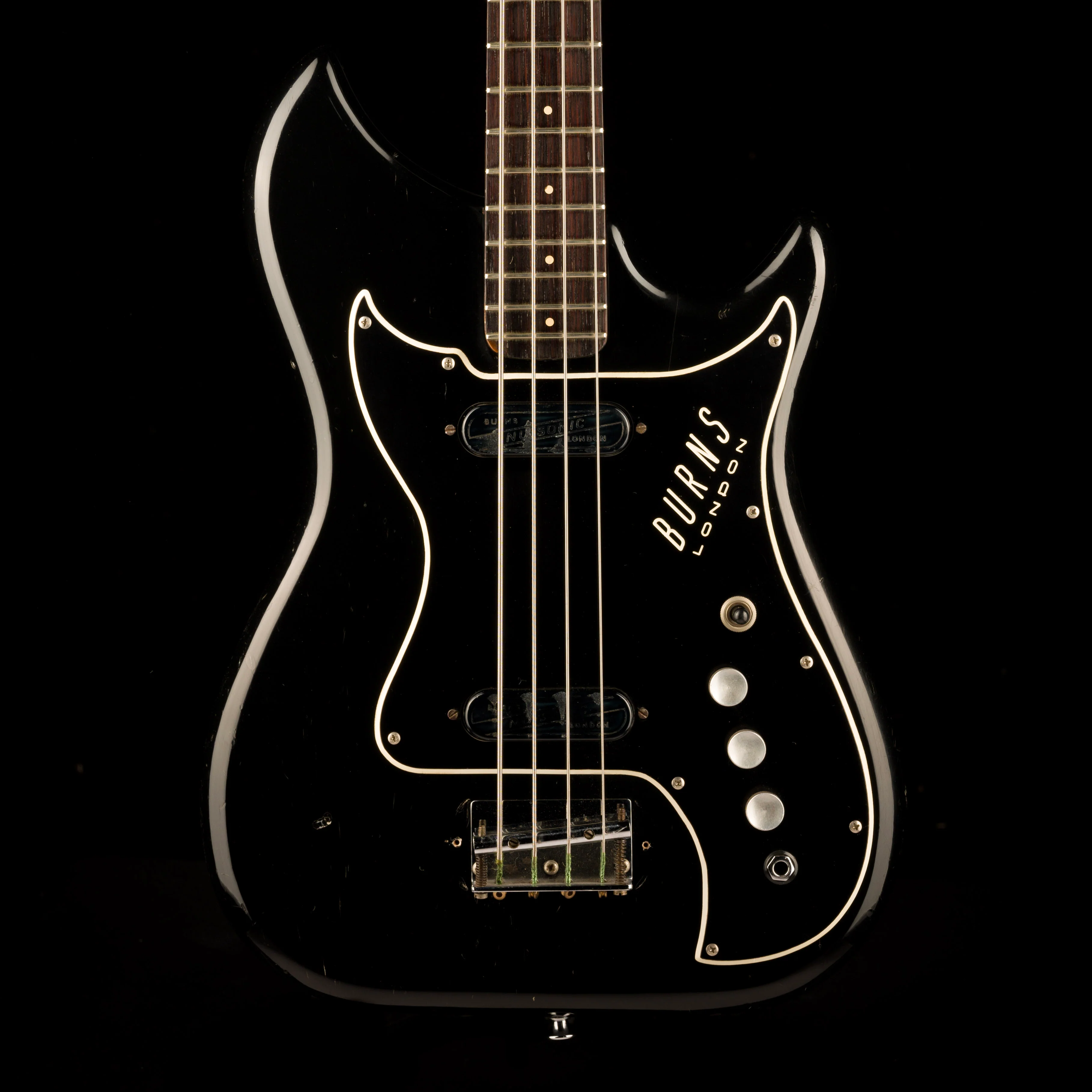 Vintage 1965 Burns Nu-Sonic Bass Black with OHSC