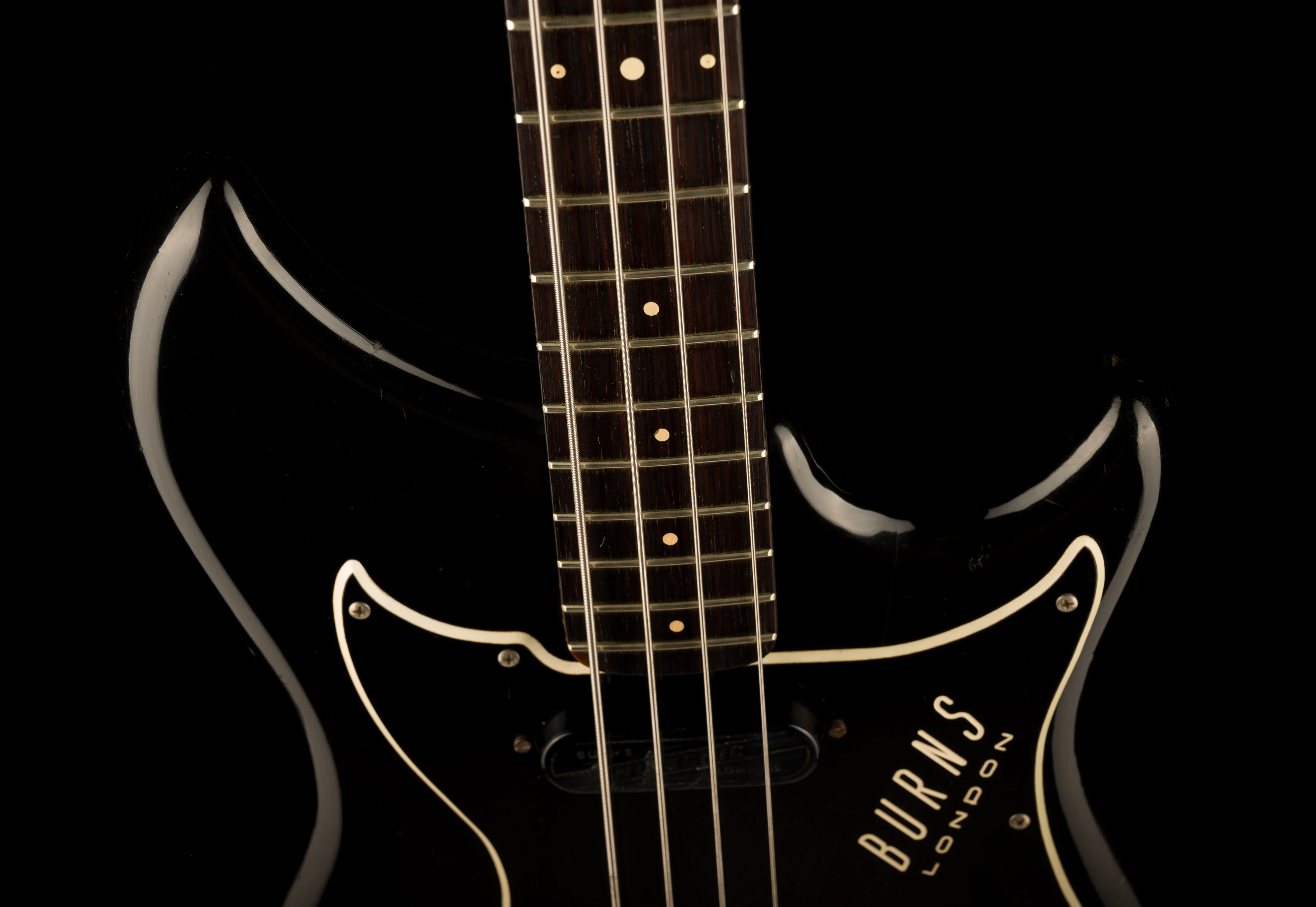 Vintage 1965 Burns Nu-Sonic Bass Black with OHSC - Image 3