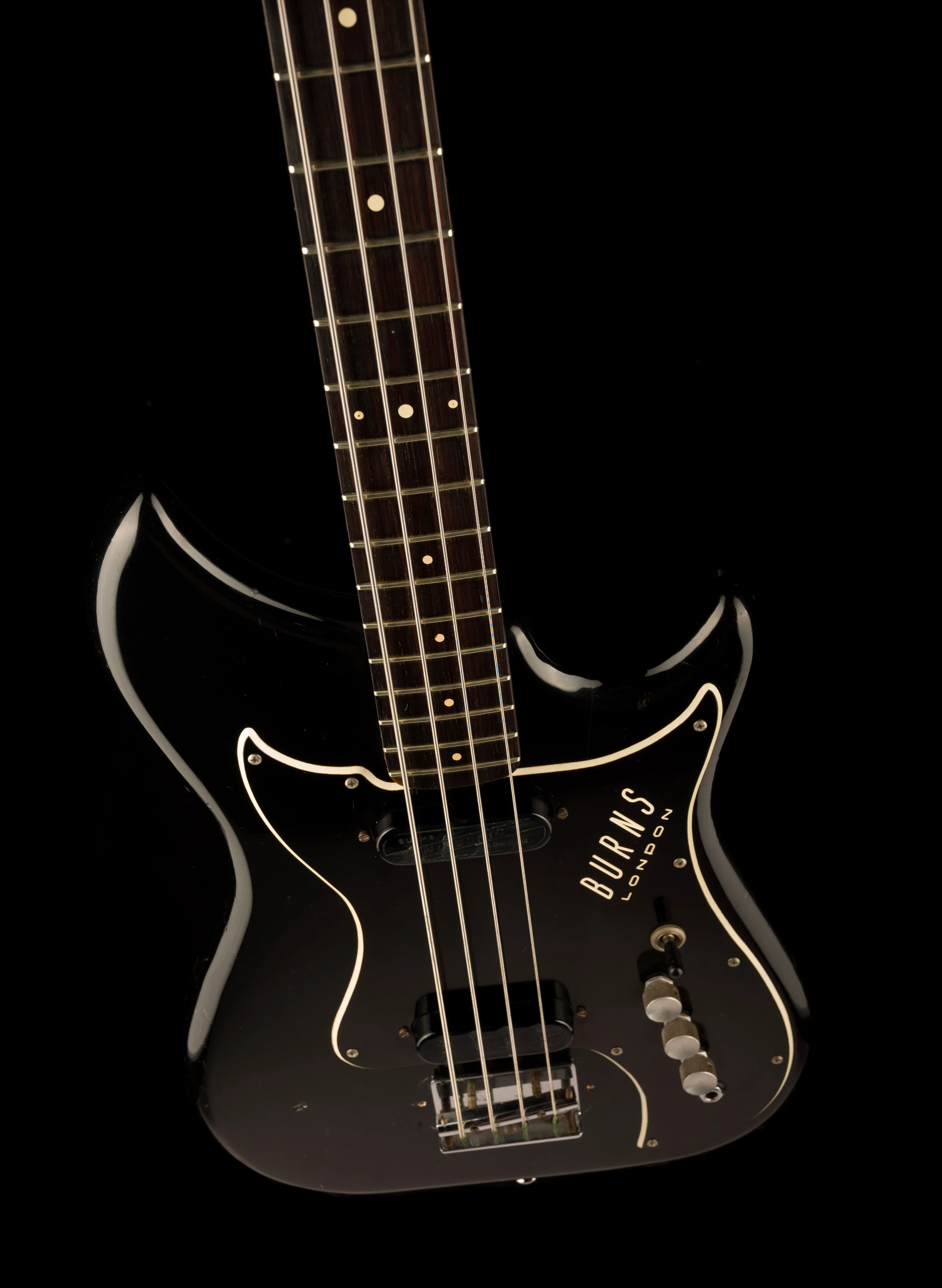 Vintage 1965 Burns Nu-Sonic Bass Black with OHSC - Image 4