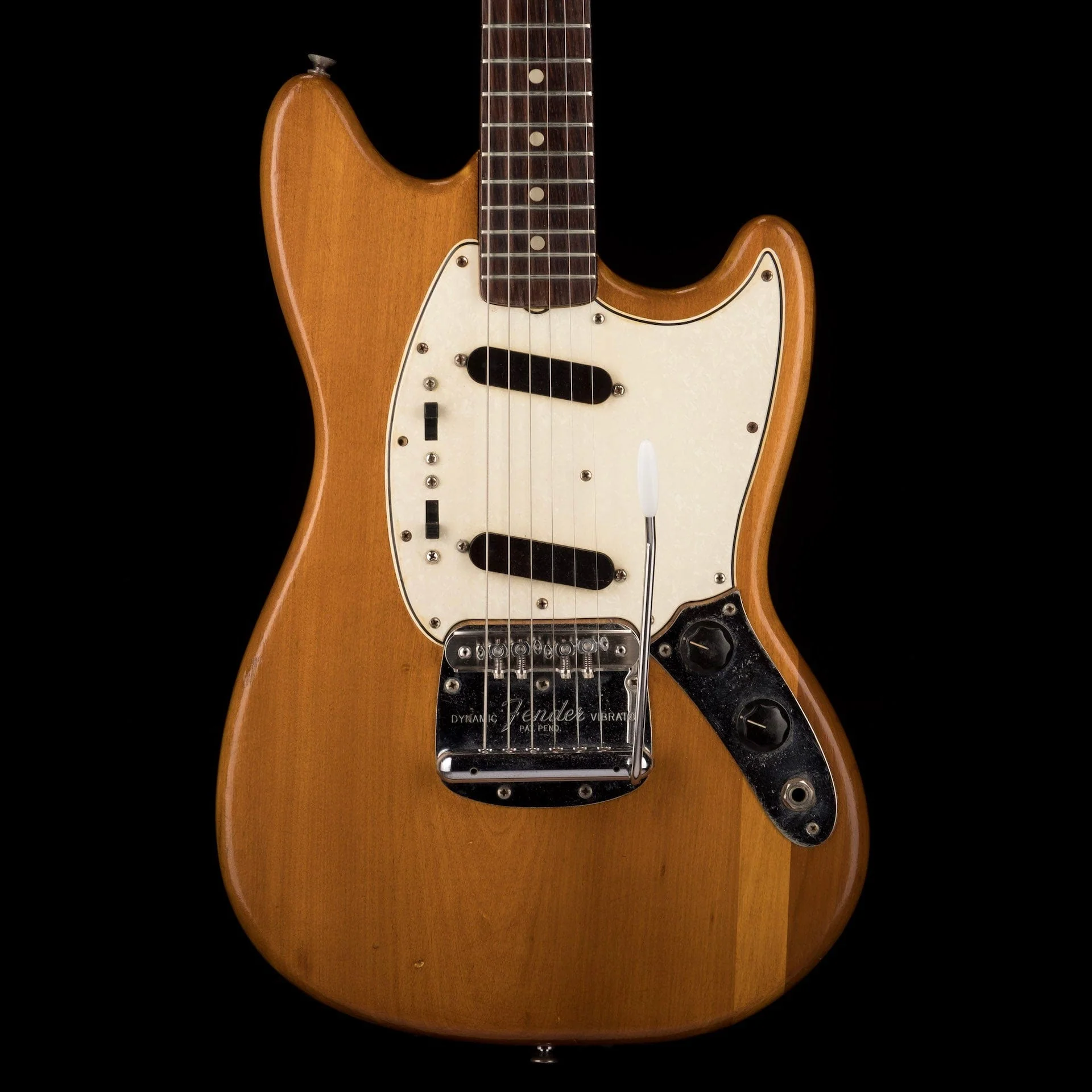 Vintage 1965 Fender Mustang Stripped Natural With OHSC