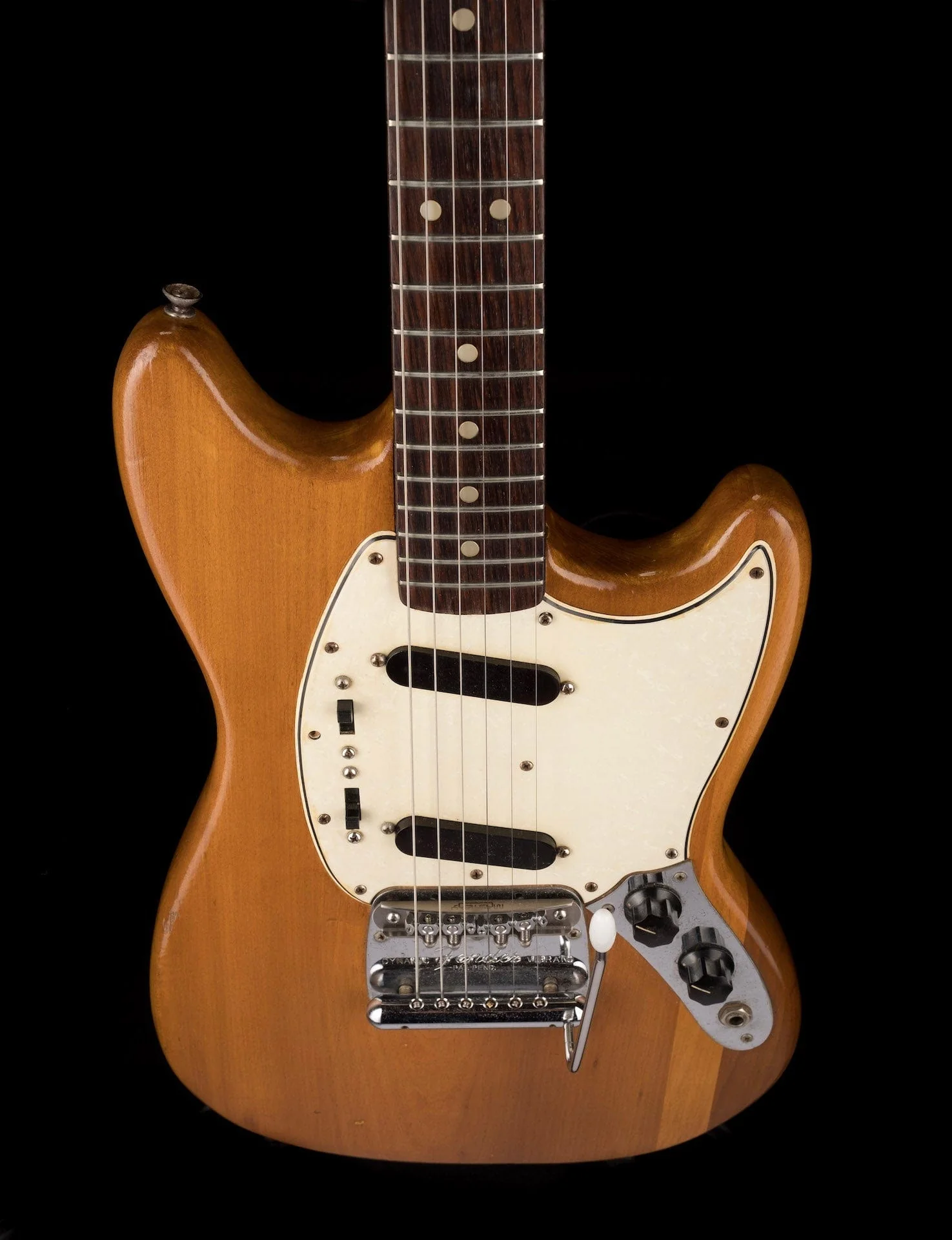 Vintage 1965 Fender Mustang Stripped Natural With OHSC - Image 4