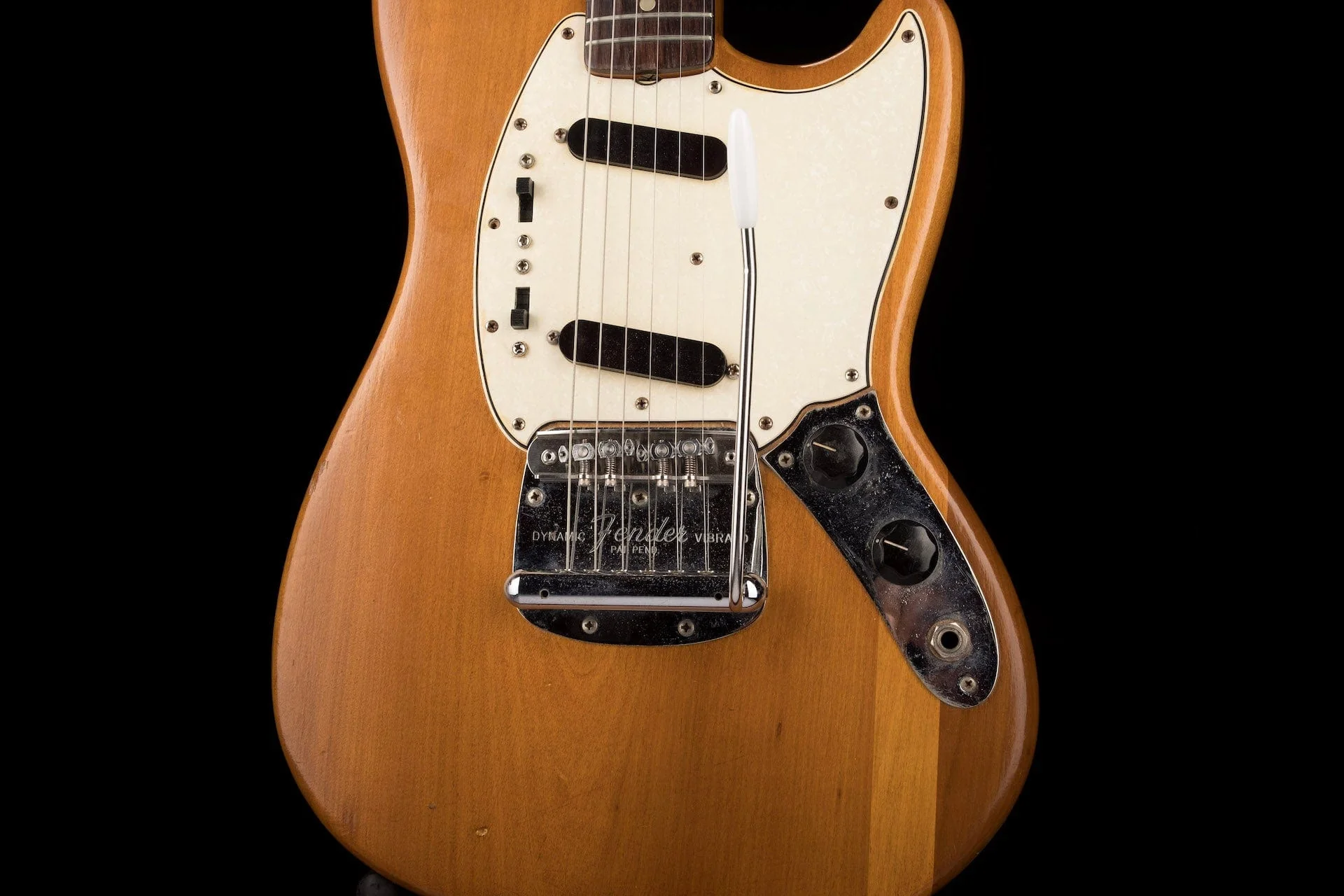 Vintage 1965 Fender Mustang Stripped Natural With OHSC - Image 6