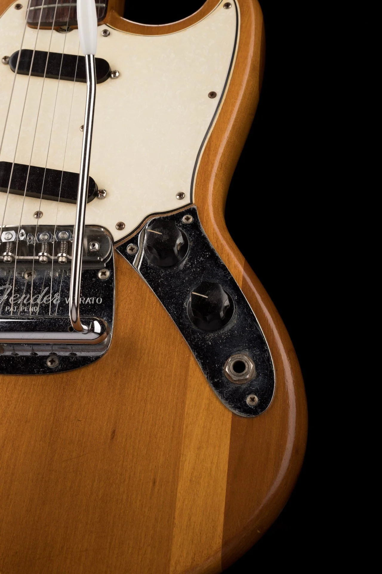 Vintage 1965 Fender Mustang Stripped Natural With OHSC - Image 8
