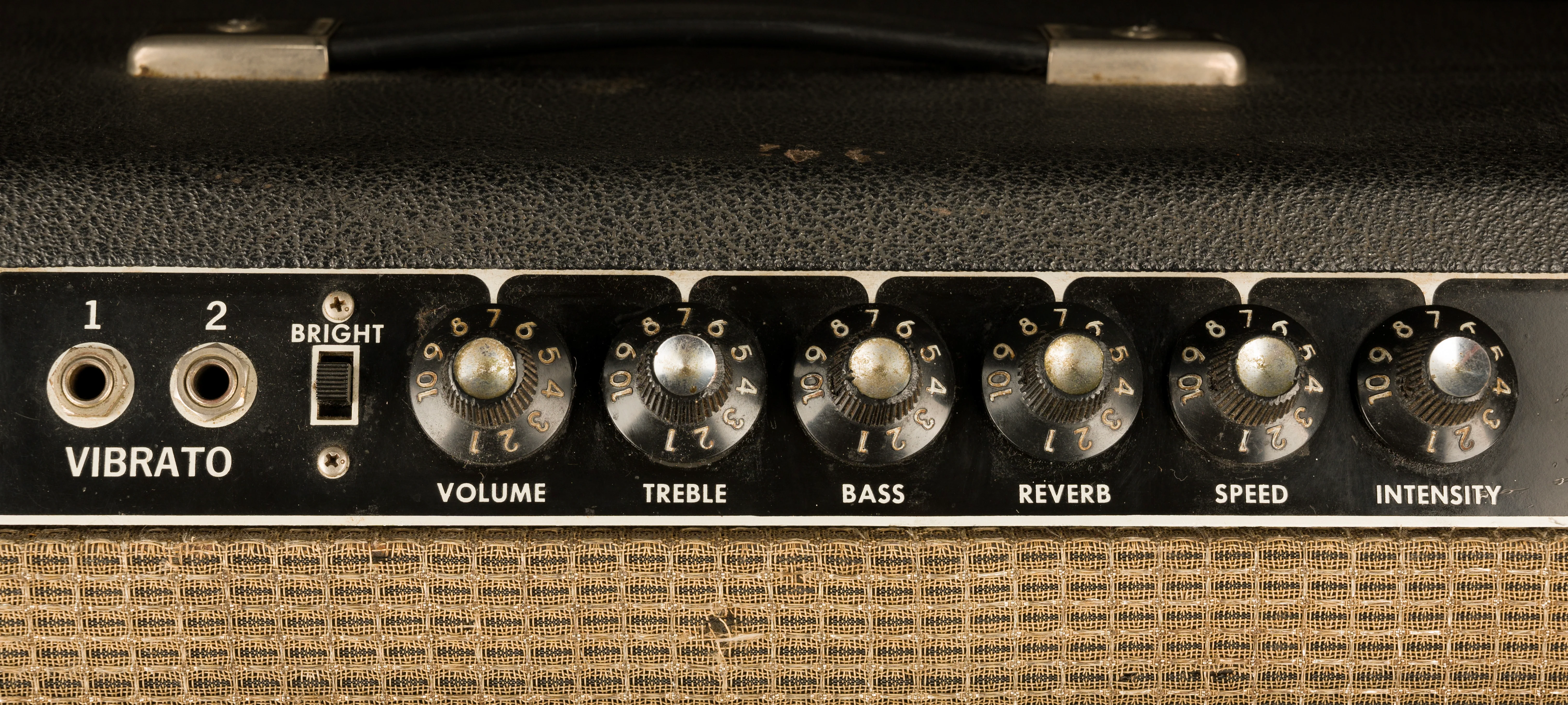 Vintage 1966 Fender Pro Reverb Guitar Amp Combo with Footswitch - Image 7
