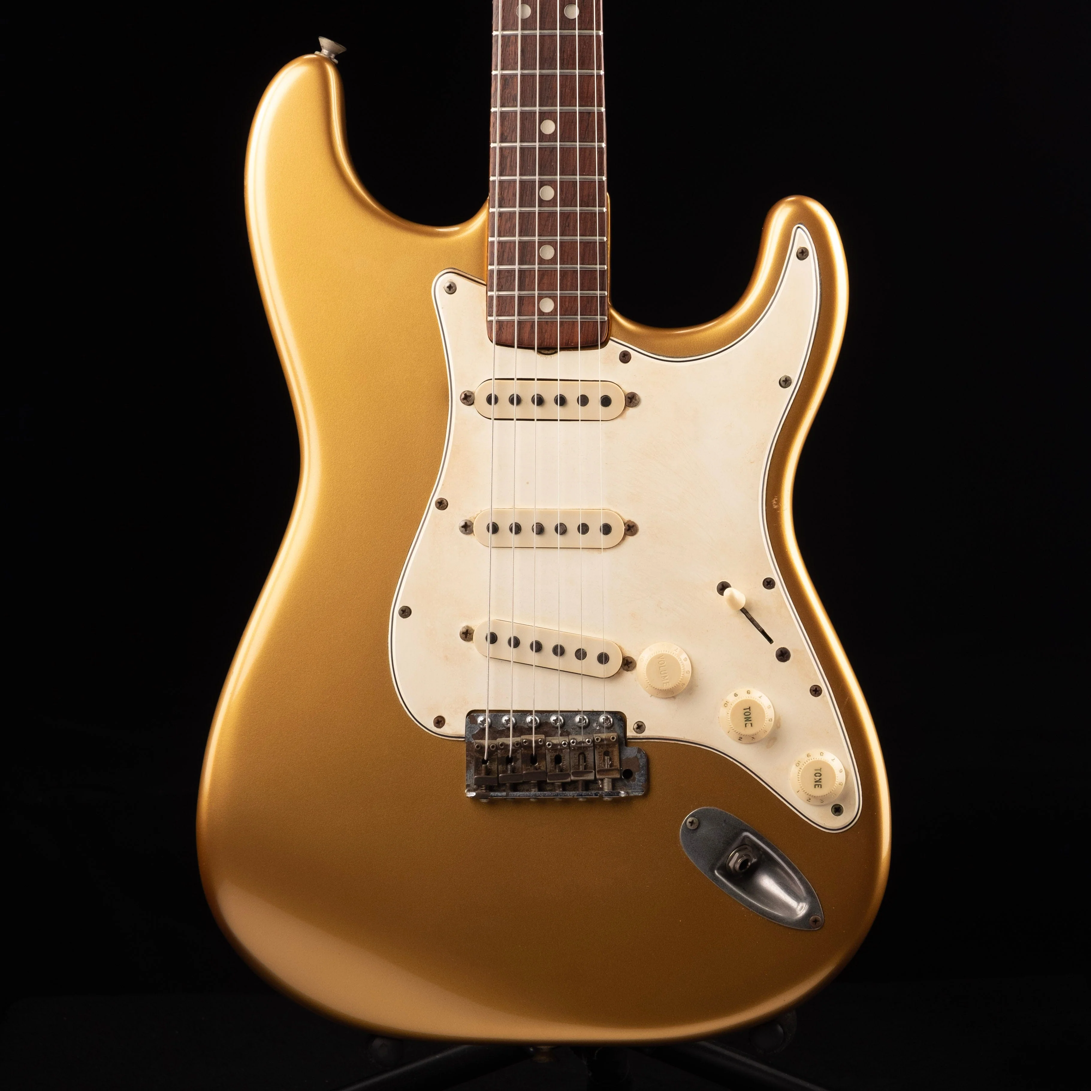 Vintage 1966 Fender Stratocaster Refinished Gold with Case