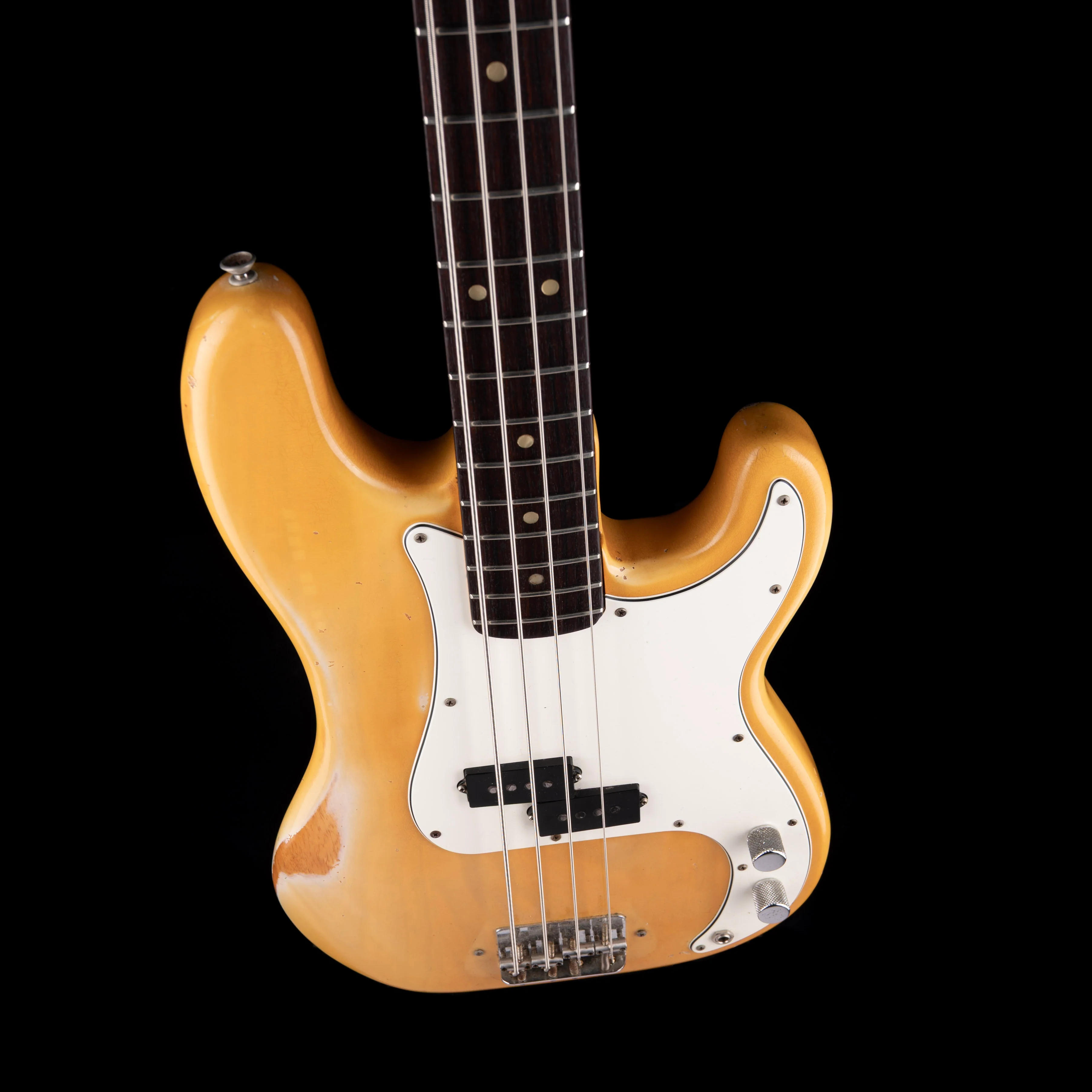 Pre Owned Vintage 1974 Fender Precision Bass Blonde With Case - Image 3