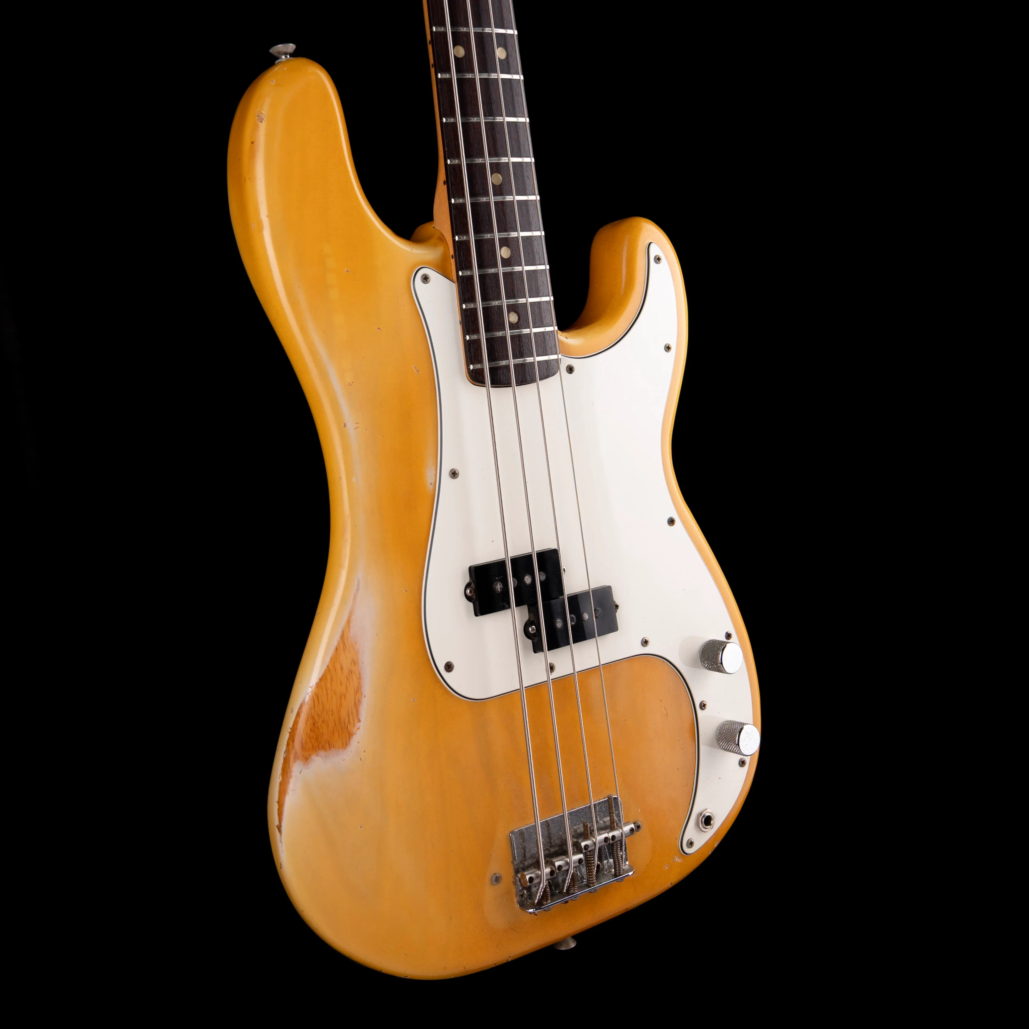 Pre Owned Vintage 1974 Fender Precision Bass Blonde With Case - Image 7
