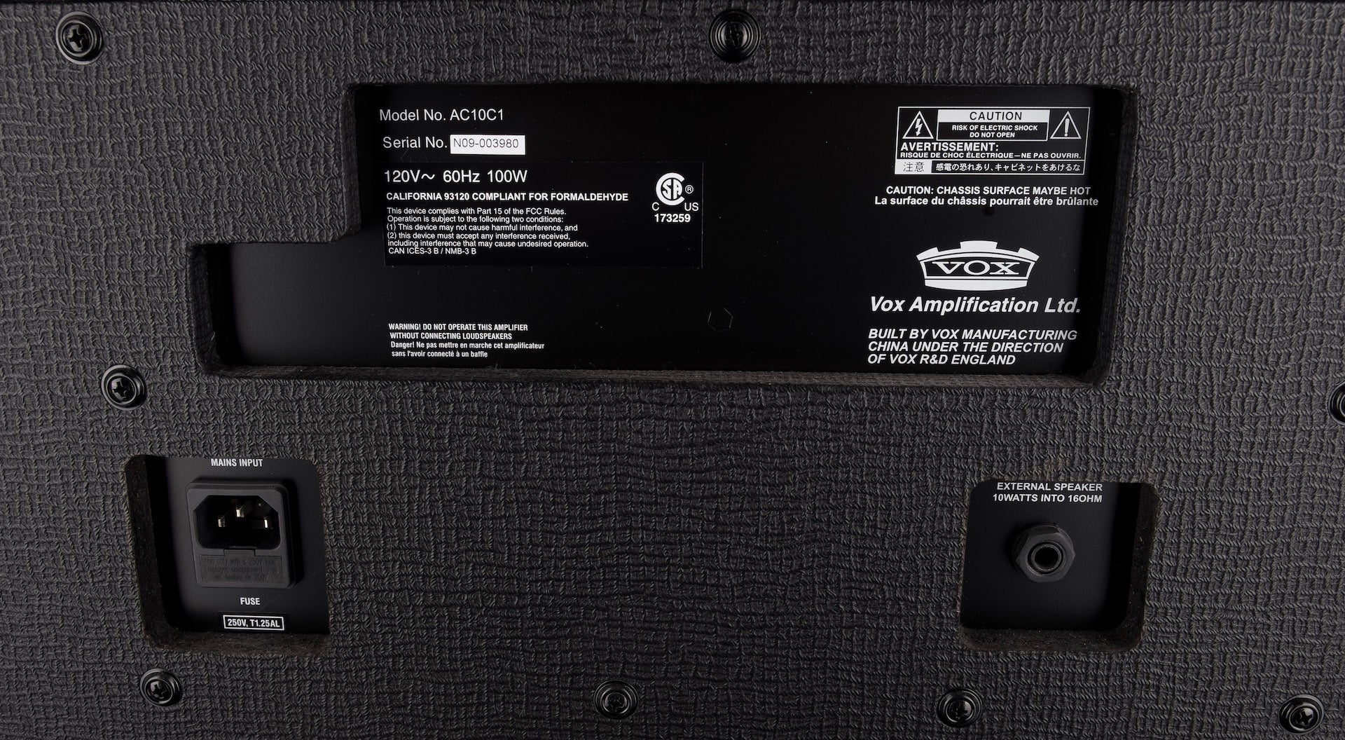 Pre Owned Vox AC10C1 10-watt 1x10" Guitar Amp Combo - Image 9