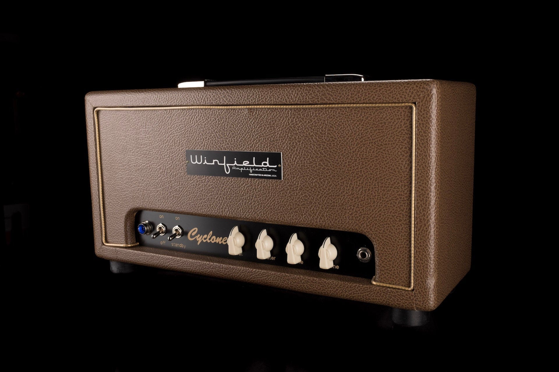 Pre Owned Winfield Cyclone Guitar Amp Head & 2x10 Guitar Amp Cabinet With Head Cover - Image 13