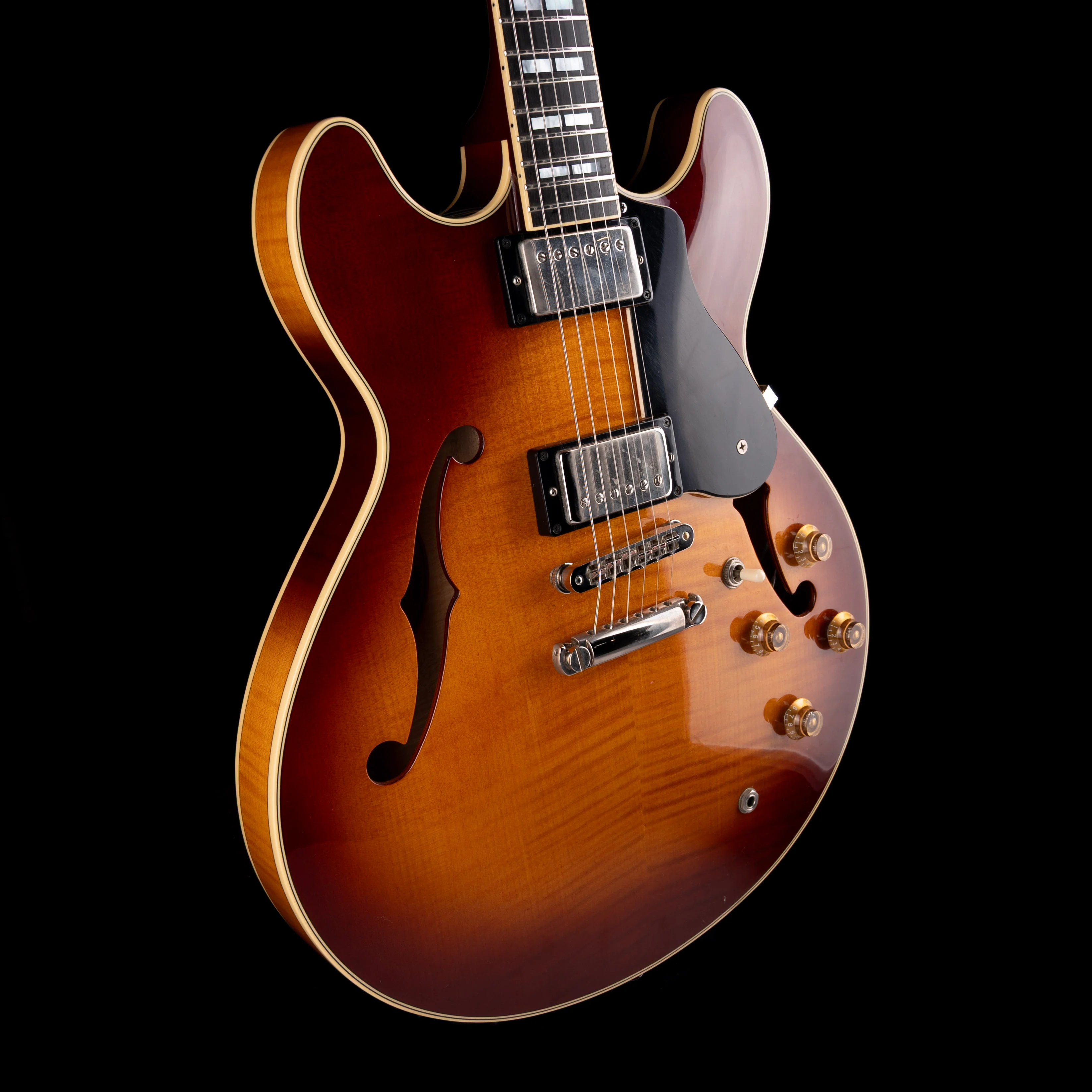 Pre Owned 2006 Yamaha SA2200 Semi-Hollow Body Electric Cherry Sunburst With Case - Image 7