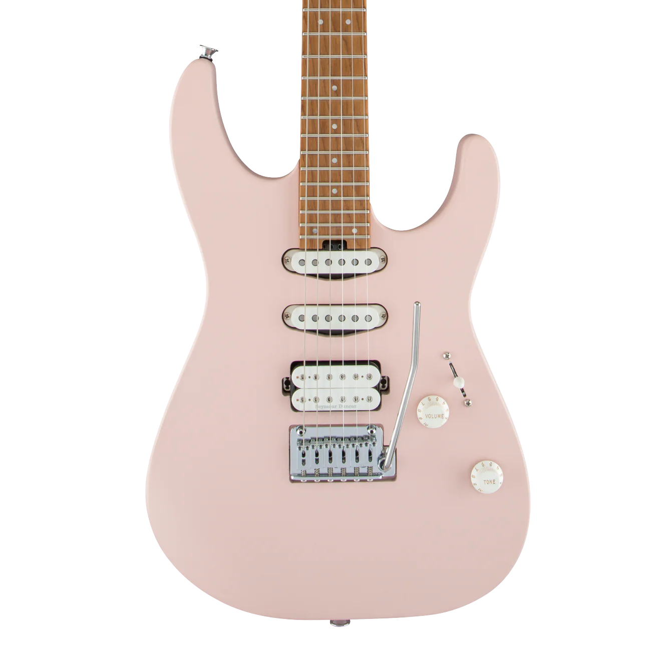Charvel Pro-Mod DK24 HSS 2PT CM Caramelized Maple Fingerboard Satin Shell Pink