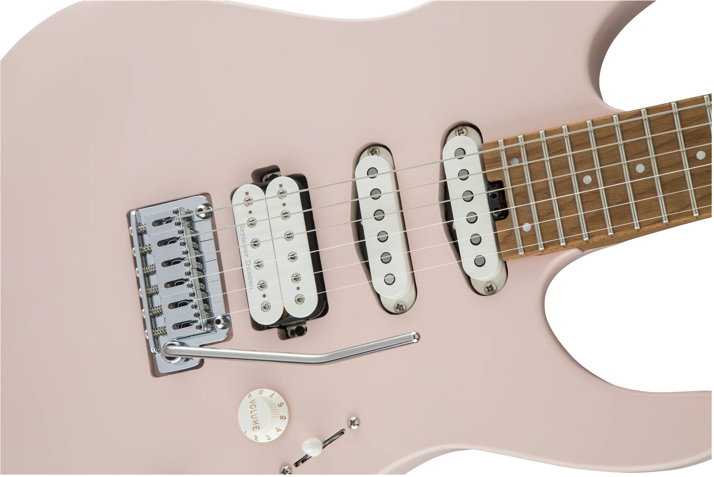 Charvel Pro-Mod DK24 HSS 2PT CM Caramelized Maple Fingerboard Satin Shell Pink - Image 5
