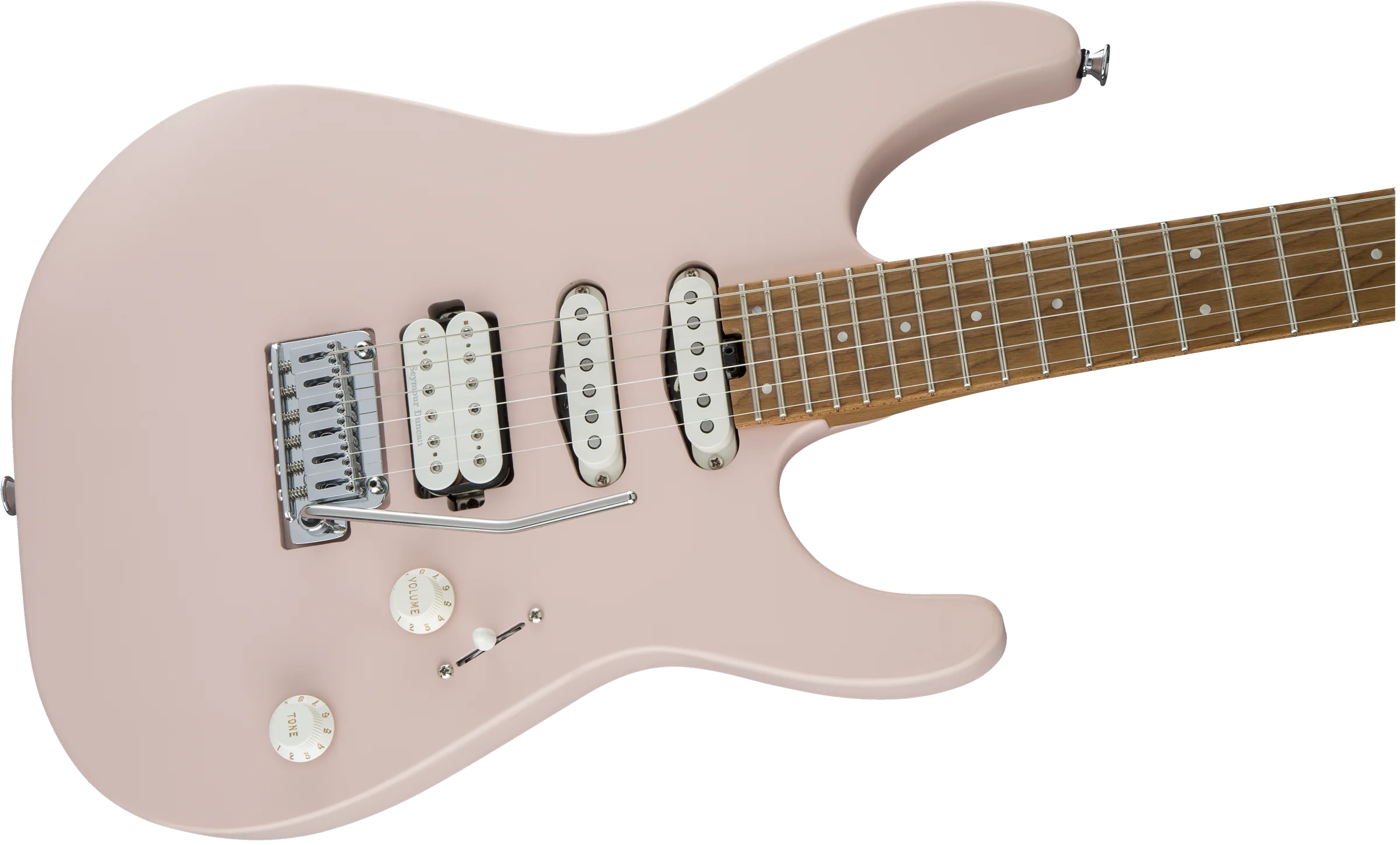 Charvel Pro-Mod DK24 HSS 2PT CM Caramelized Maple Fingerboard Satin Shell Pink - Image 6
