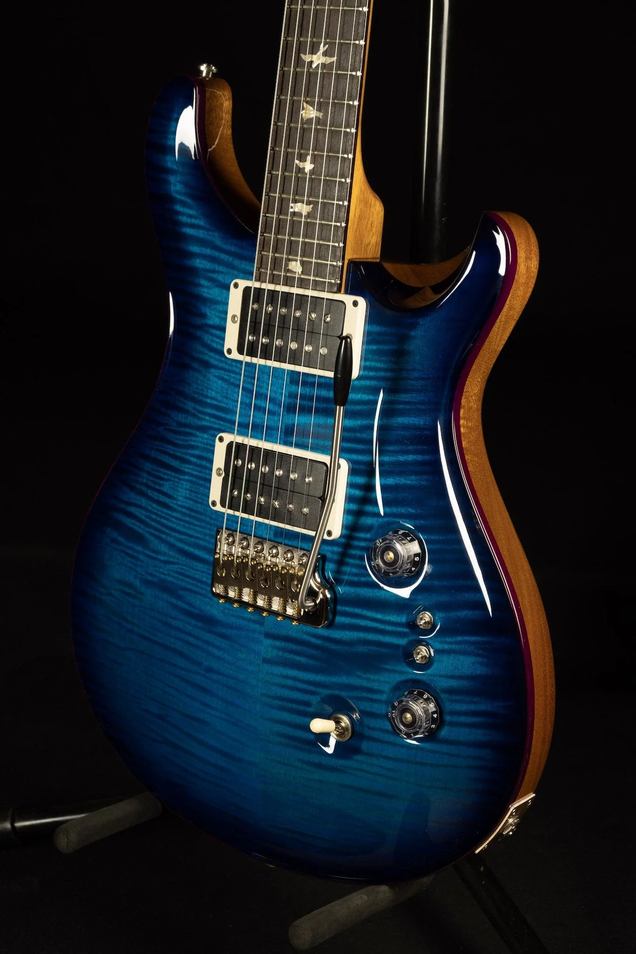 PRS 35th Anniversary Core Custom 24 Pattern Thin Sapphire Smokewrap Natural Back - Image 3