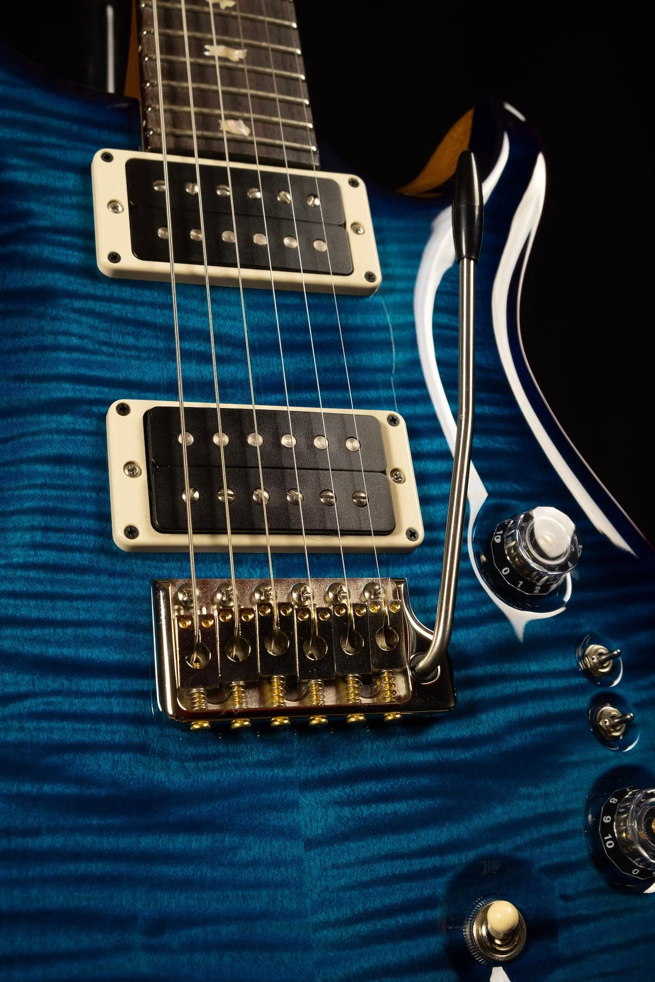 PRS 35th Anniversary Core Custom 24 Pattern Thin Sapphire Smokewrap Natural Back - Image 5
