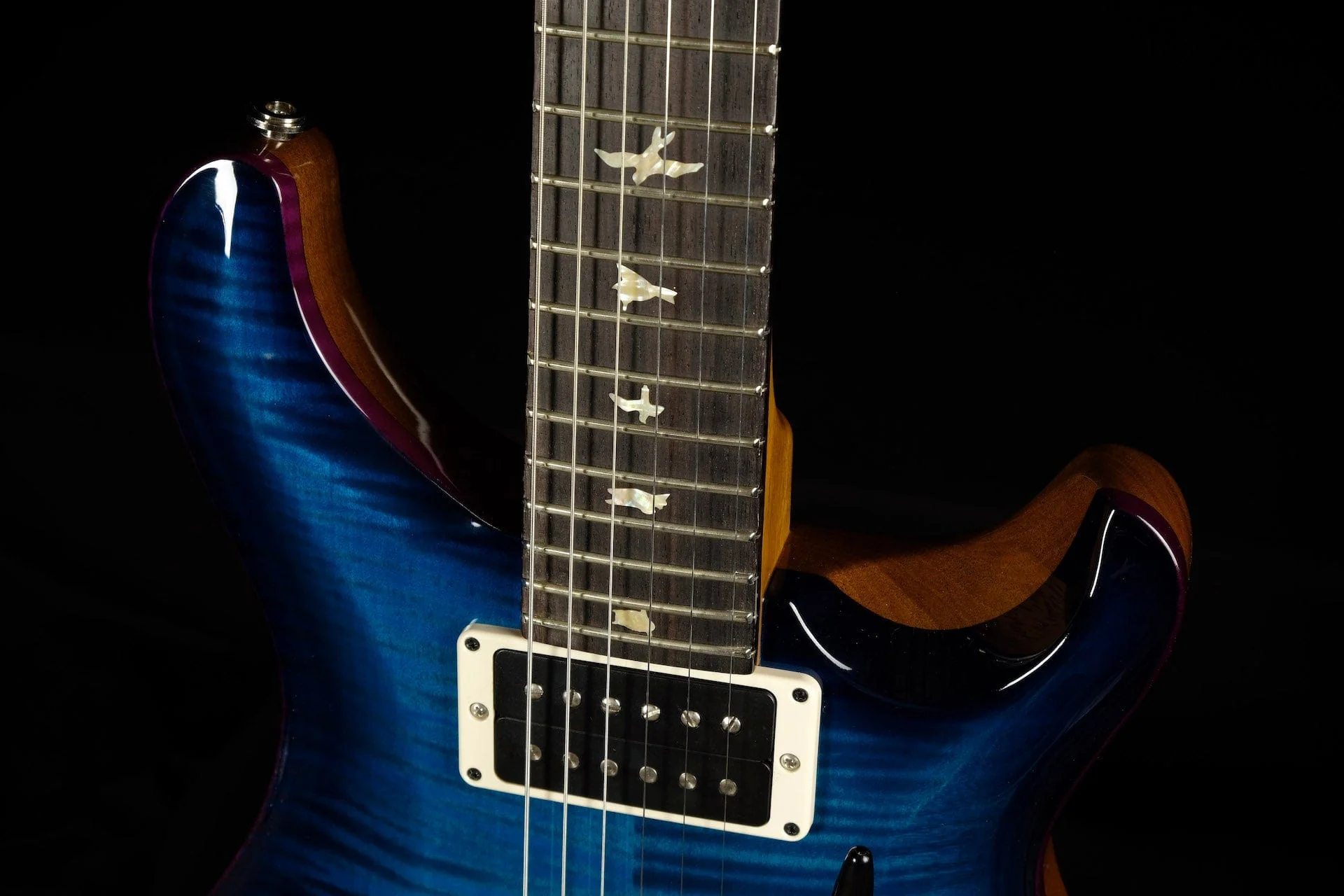 PRS 35th Anniversary Core Custom 24 Pattern Thin Sapphire Smokewrap Natural Back - Image 8