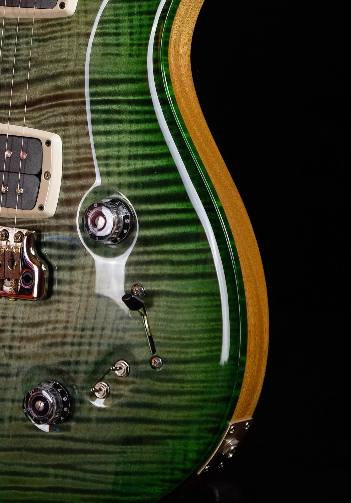 PRS 408 Trampas Green Burst Electric Guitar - Image 5
