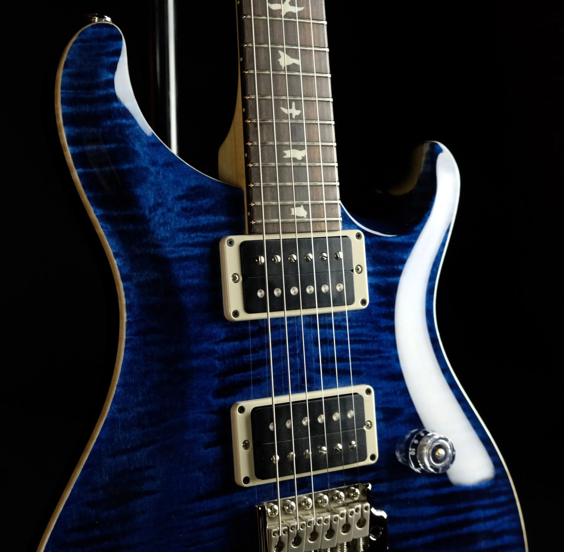 PRS CE 24 Flame Top Whale Blue Finish Bolt On Electric Guitar With Gig Bag - Image 3