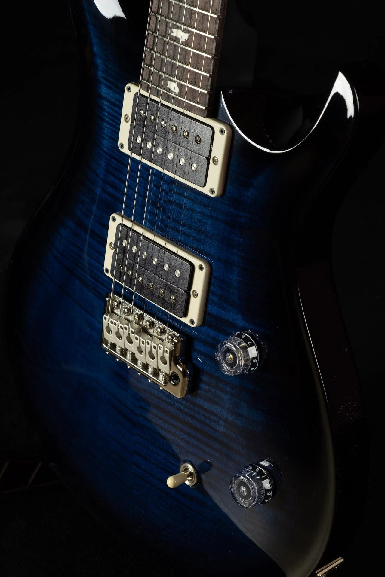 PRS CE 24 Flame Top Whale Blue Smokewrap Burst with Gig Bag - Image 3