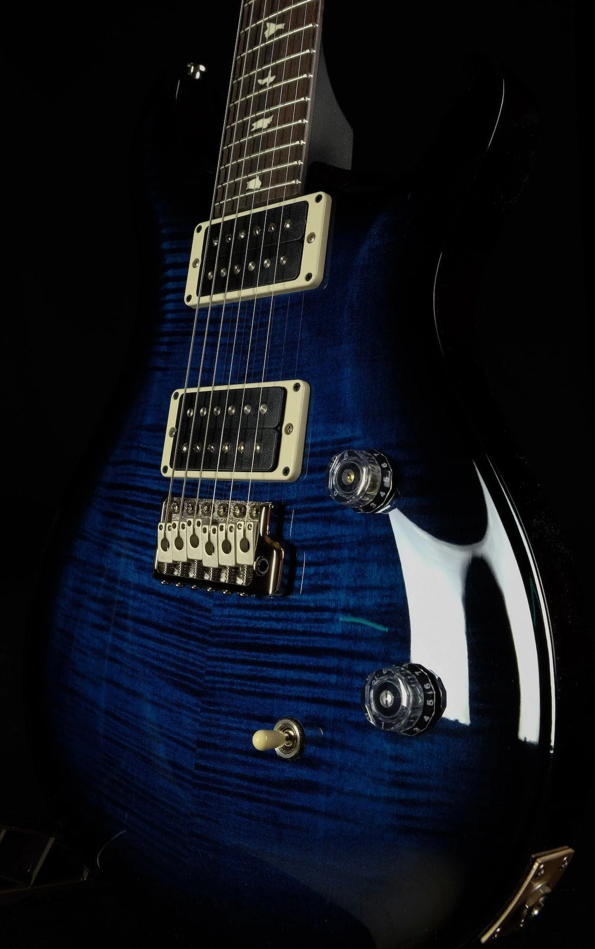 PRS CE 24 Flame Top Whale Blue Smokewrap Burst with Gig Bag - Image 4