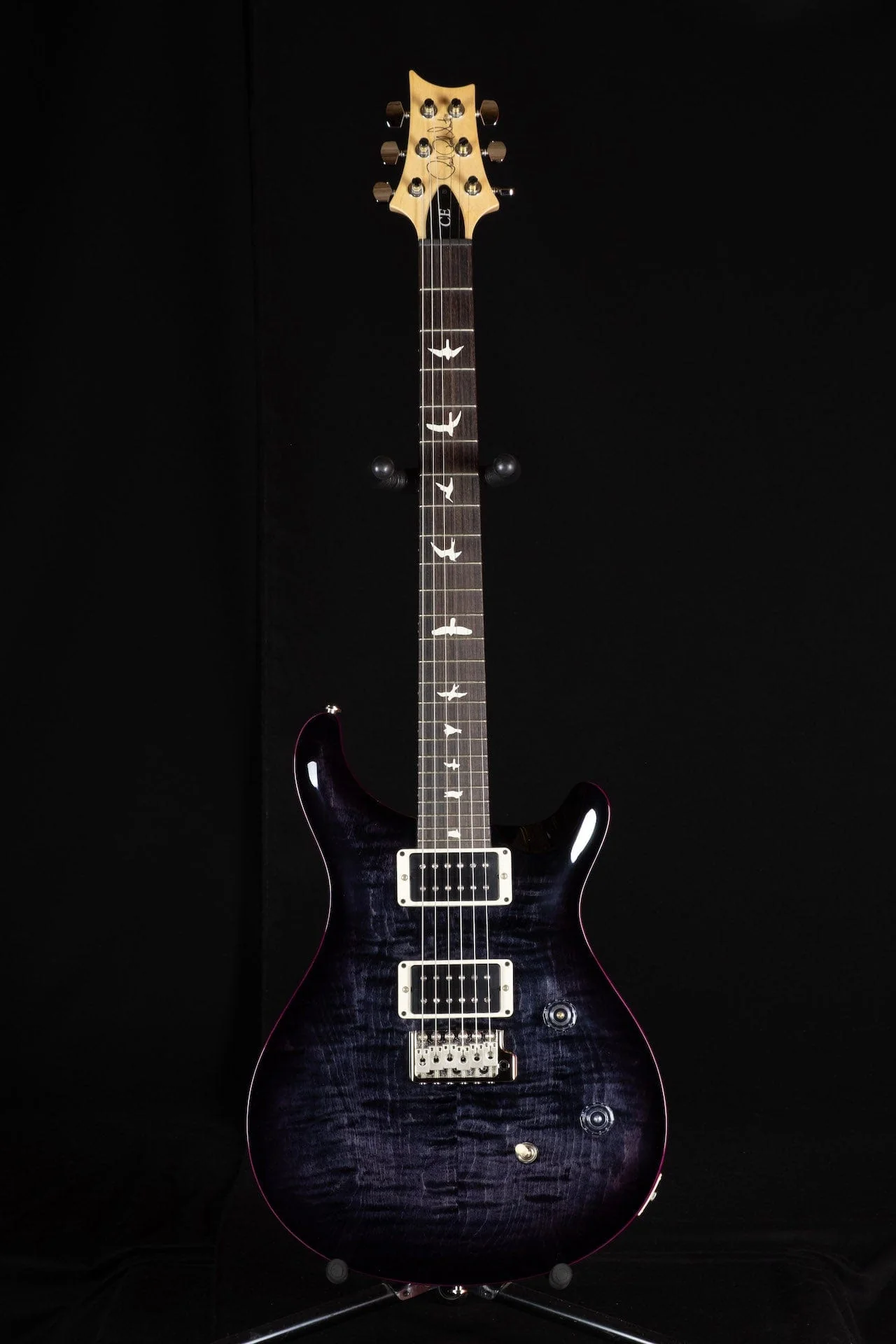 PRS CE 24 Gray Black Smokewrap Burst Bolt On Electric Guitar With Bag - Image 2
