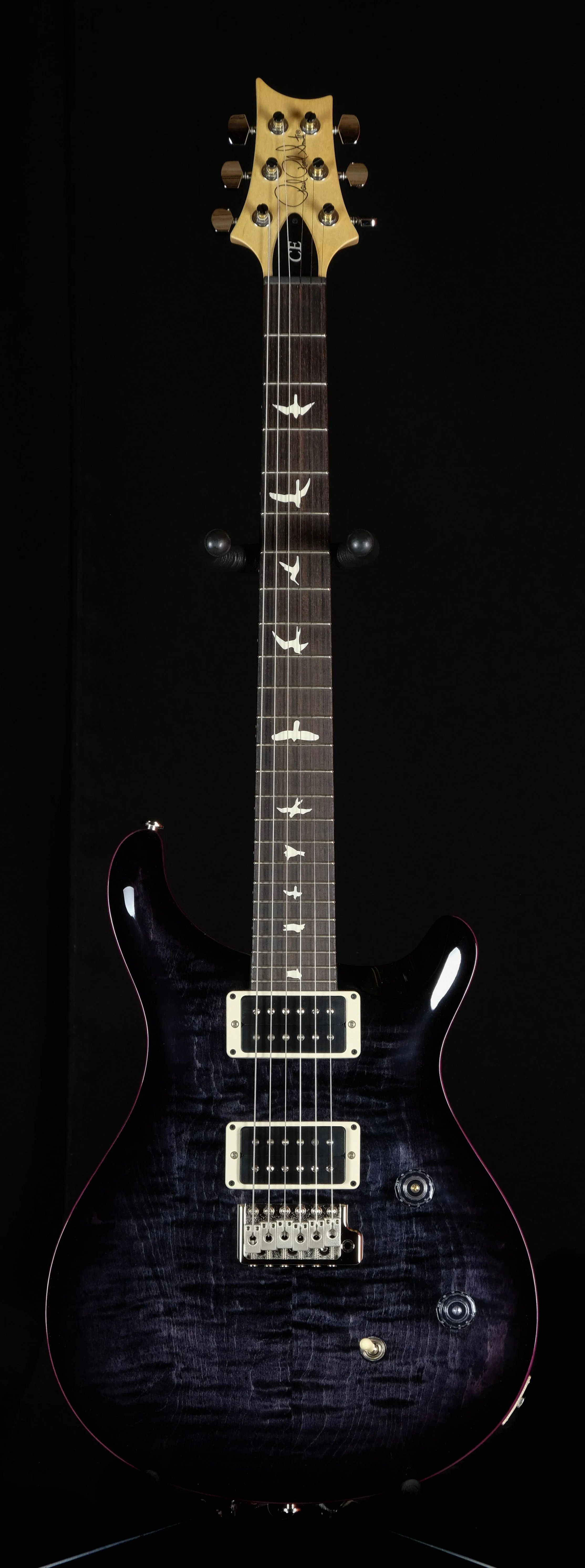 PRS CE 24 Gray Black Smokewrap Burst Bolt On Electric Guitar With Bag - Image 3
