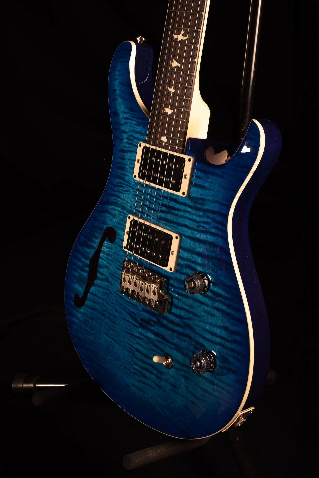 PRS CE 24 Semi-Hollow Faded Blue Burst With Gig Bag - Image 3